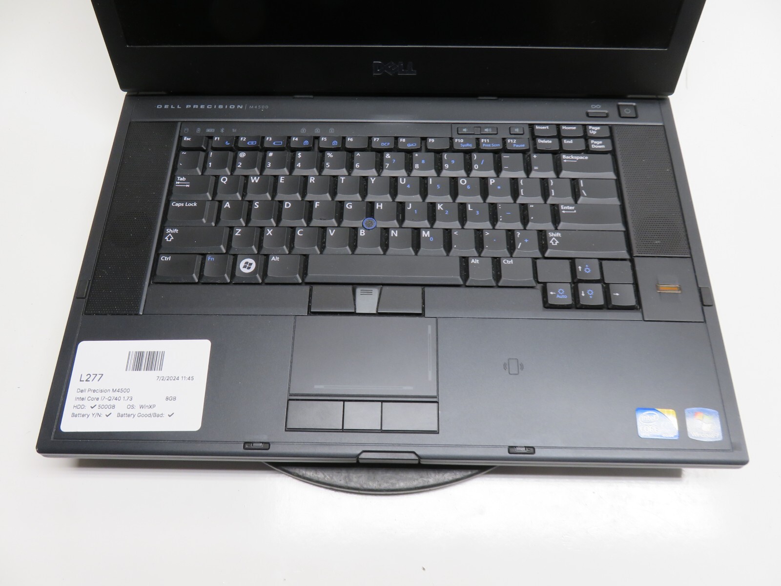 Dell Precision M4500 Laptop Intel Core i7-740QM 8GB 500GB Win XP Quadro FX 1800M