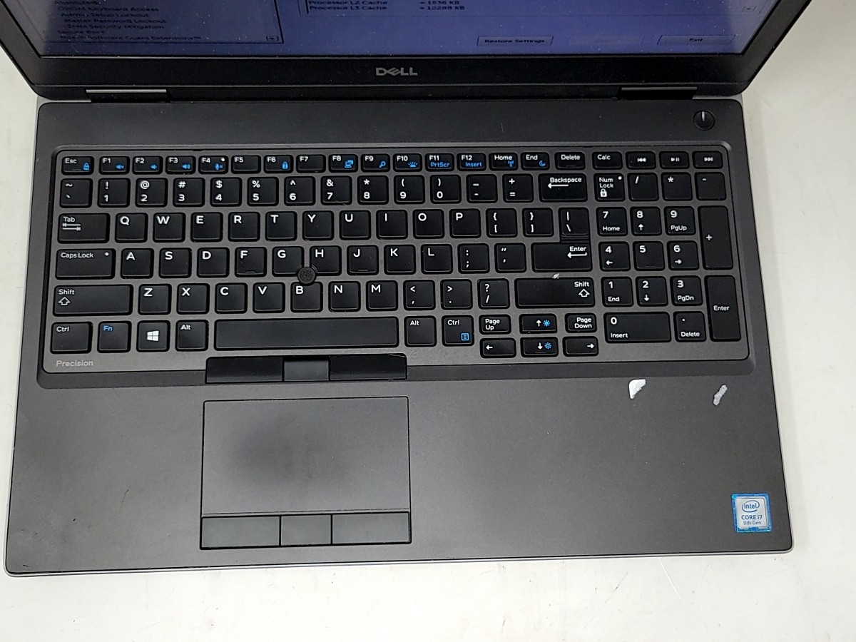 DELL PRECISION 7540 Laptop Intel Core I7-9750H 8GB 512GB SEE NOTES