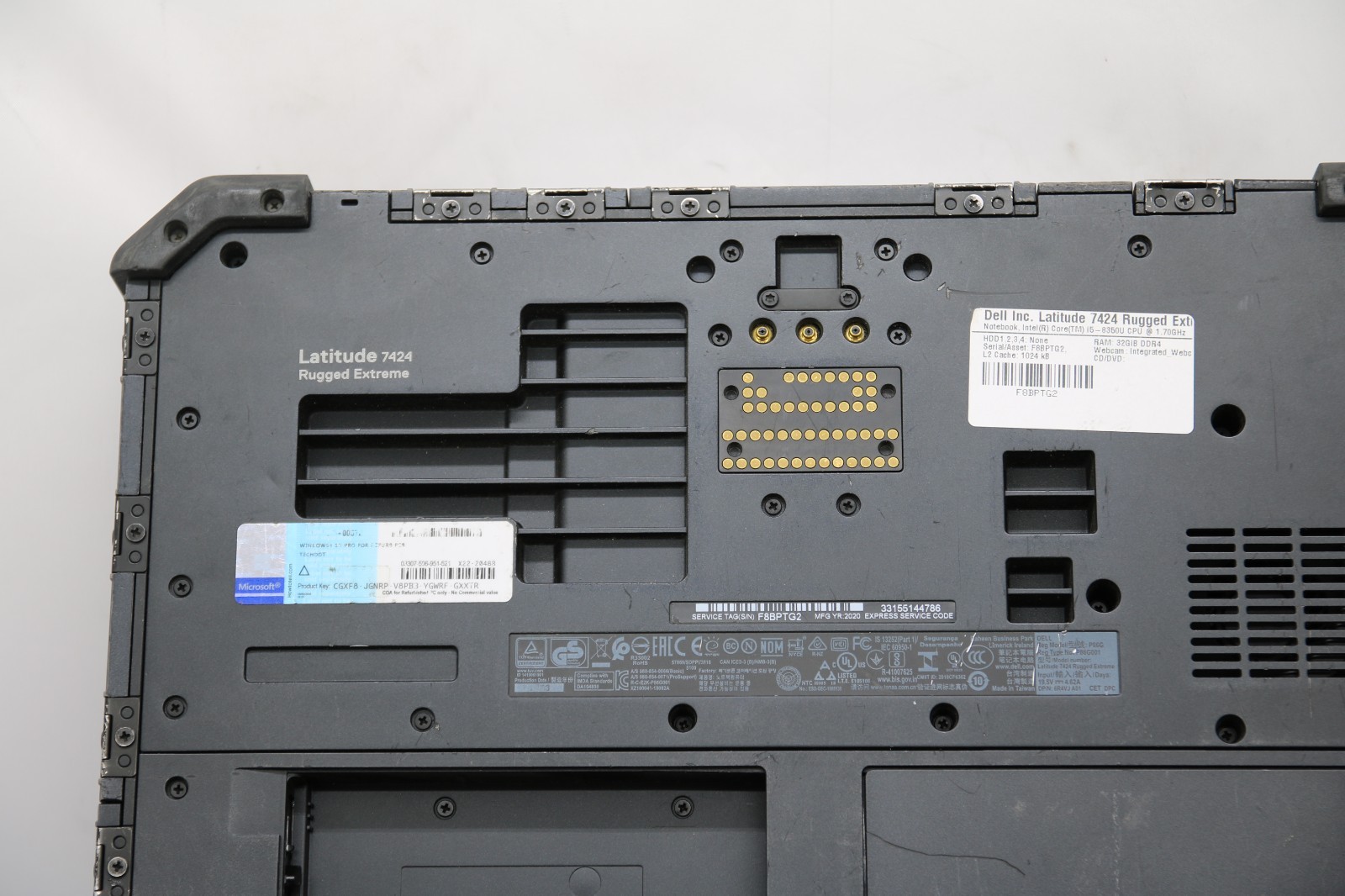 Dell Latitude 7424 Rugged Extreme i5-8350U 32GB 256GB Win11 *No Batt Trackpad*