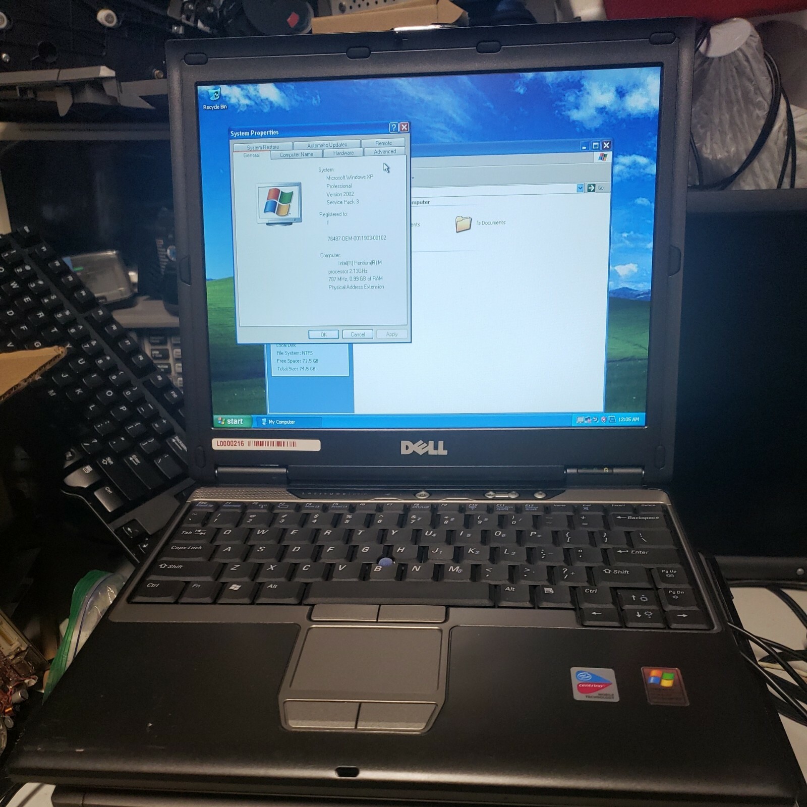 DELL latitude D410 2.12Ghz 1GB 80GB HDD Windows XP