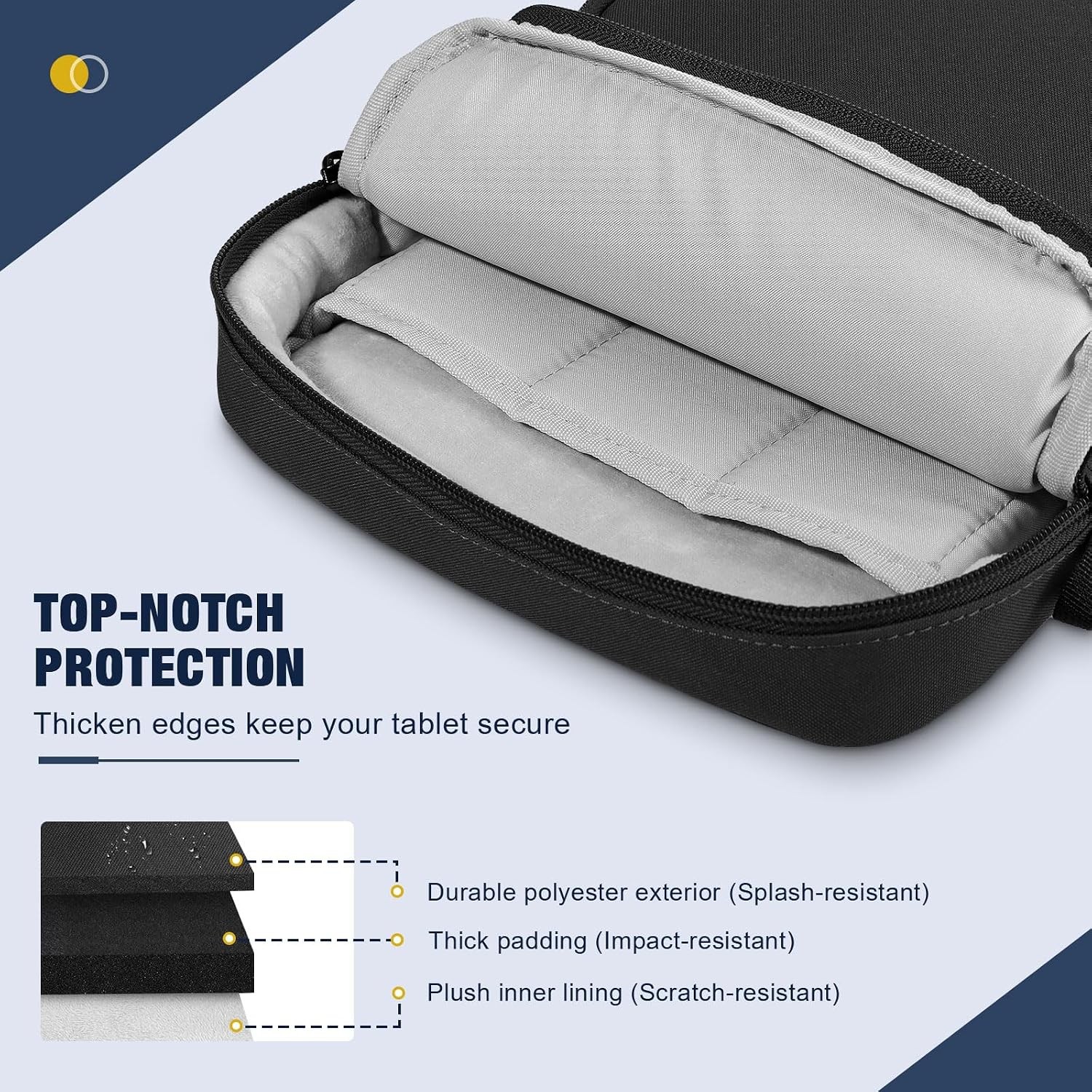 13-14 Inch 360° Protective Laptop Sleeve Bag, Fits Mac Neo 13/Air 13/13.3/13.6 I