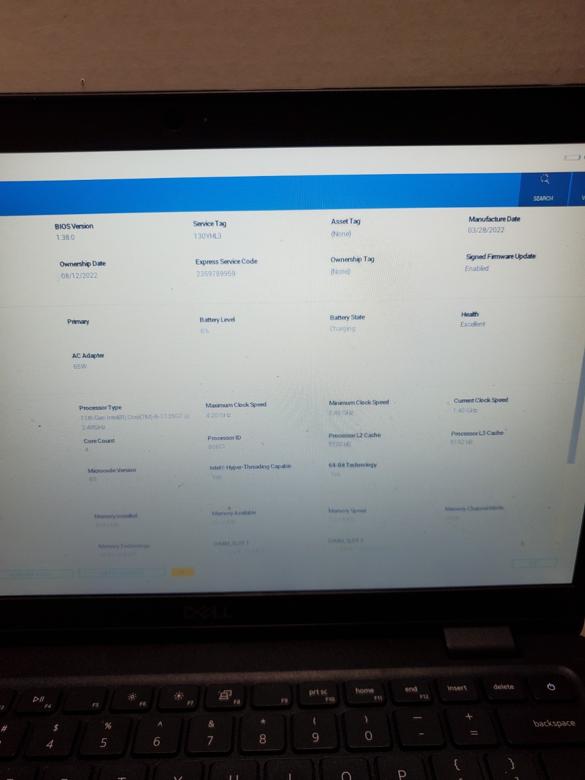 Dell Latitude 3420 Laptop Intel Core i5-1135G7 8GB RAM No SSD/OS! #69
