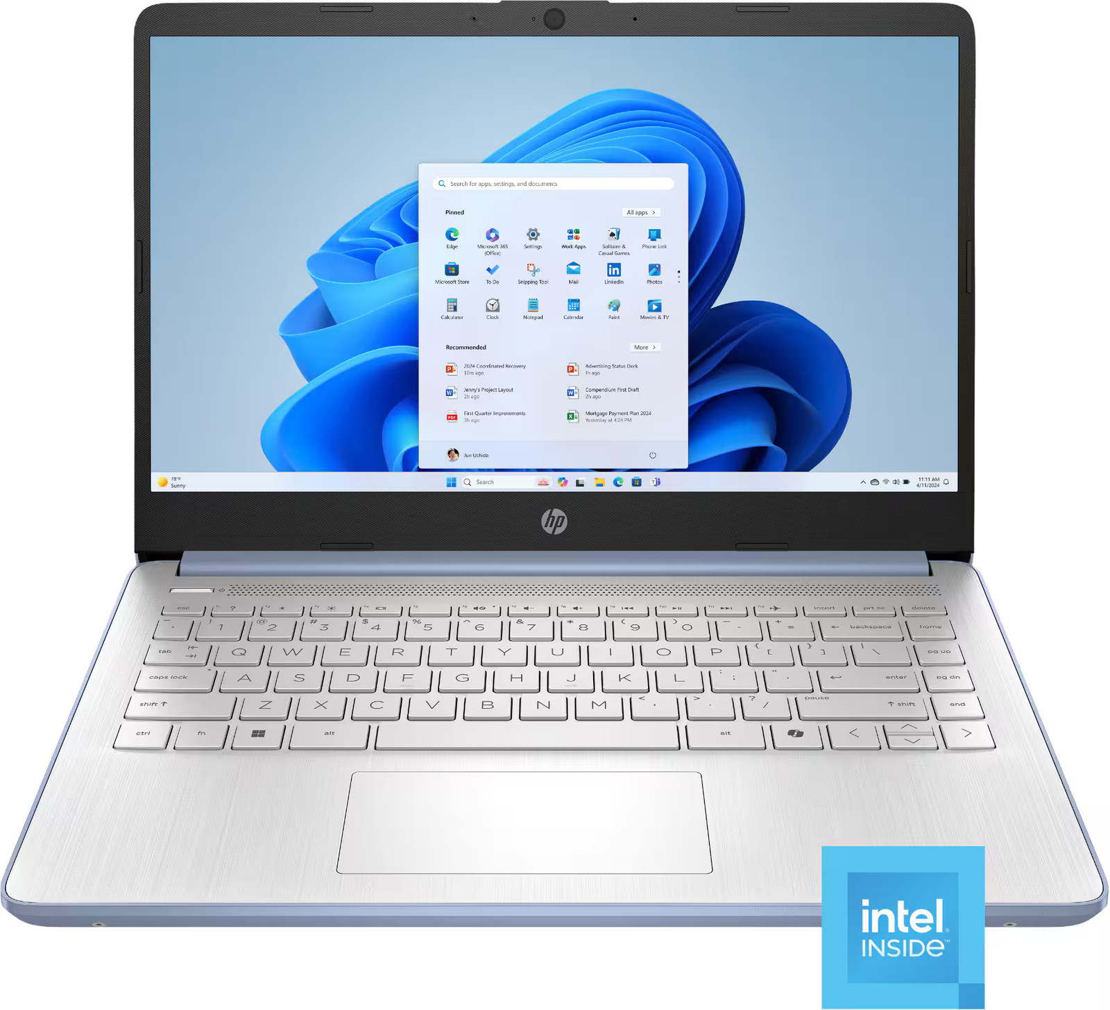 HP – 14″ Laptop – Intel N150 Processor – 4GB Memory – 128GB UFS – Sky Blue