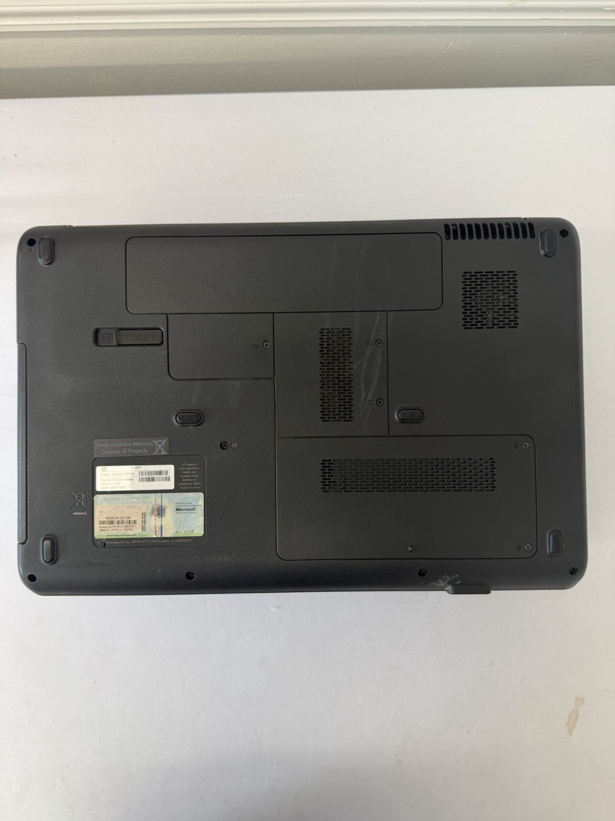 HP G60-635DX Laptop – Good Screen – Intel Pentium T4300 – Read Des