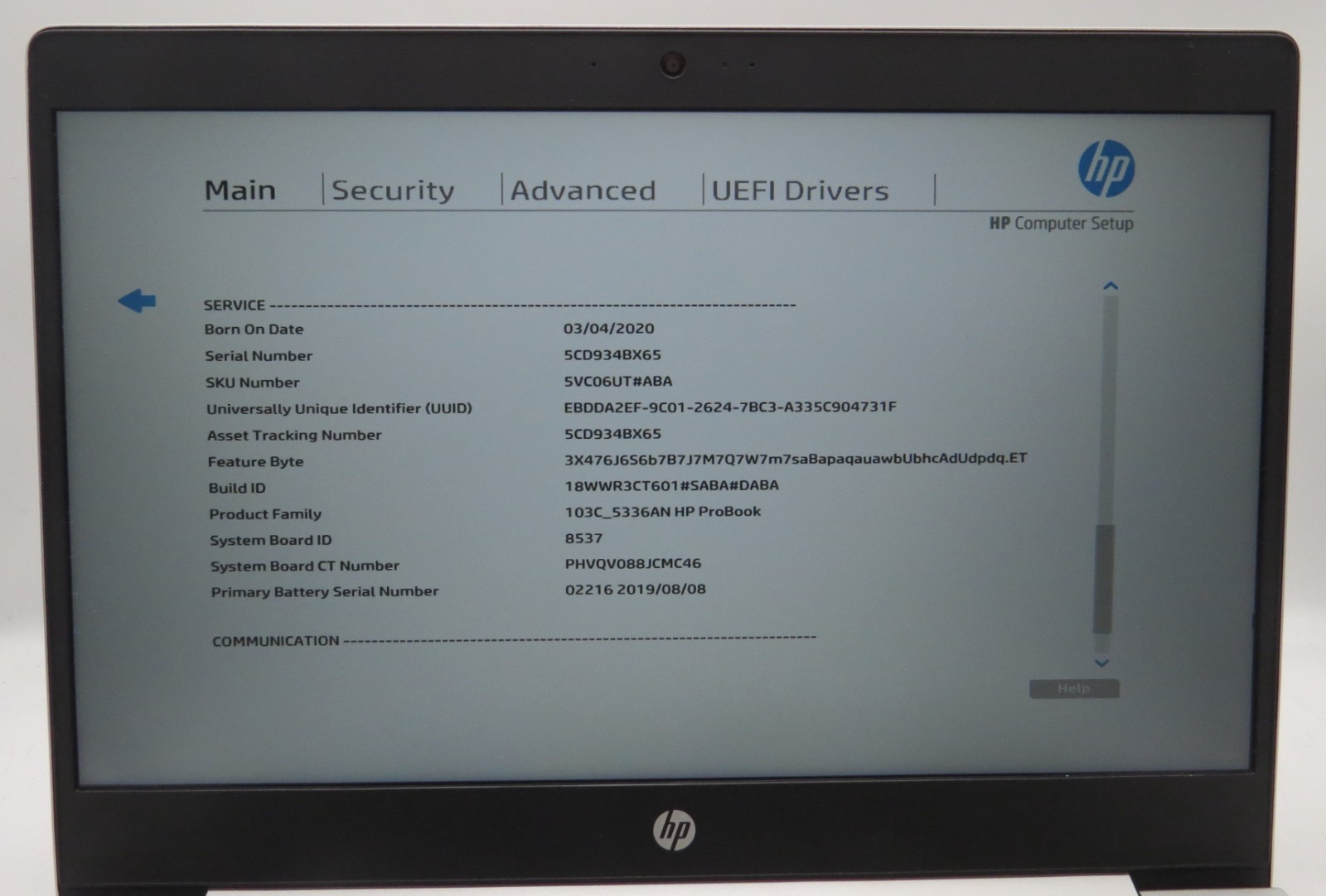HP ProBook 440 G6/i5-8265U @ 1.60GHz/8GB RAM/No SSD/No OS *READ*