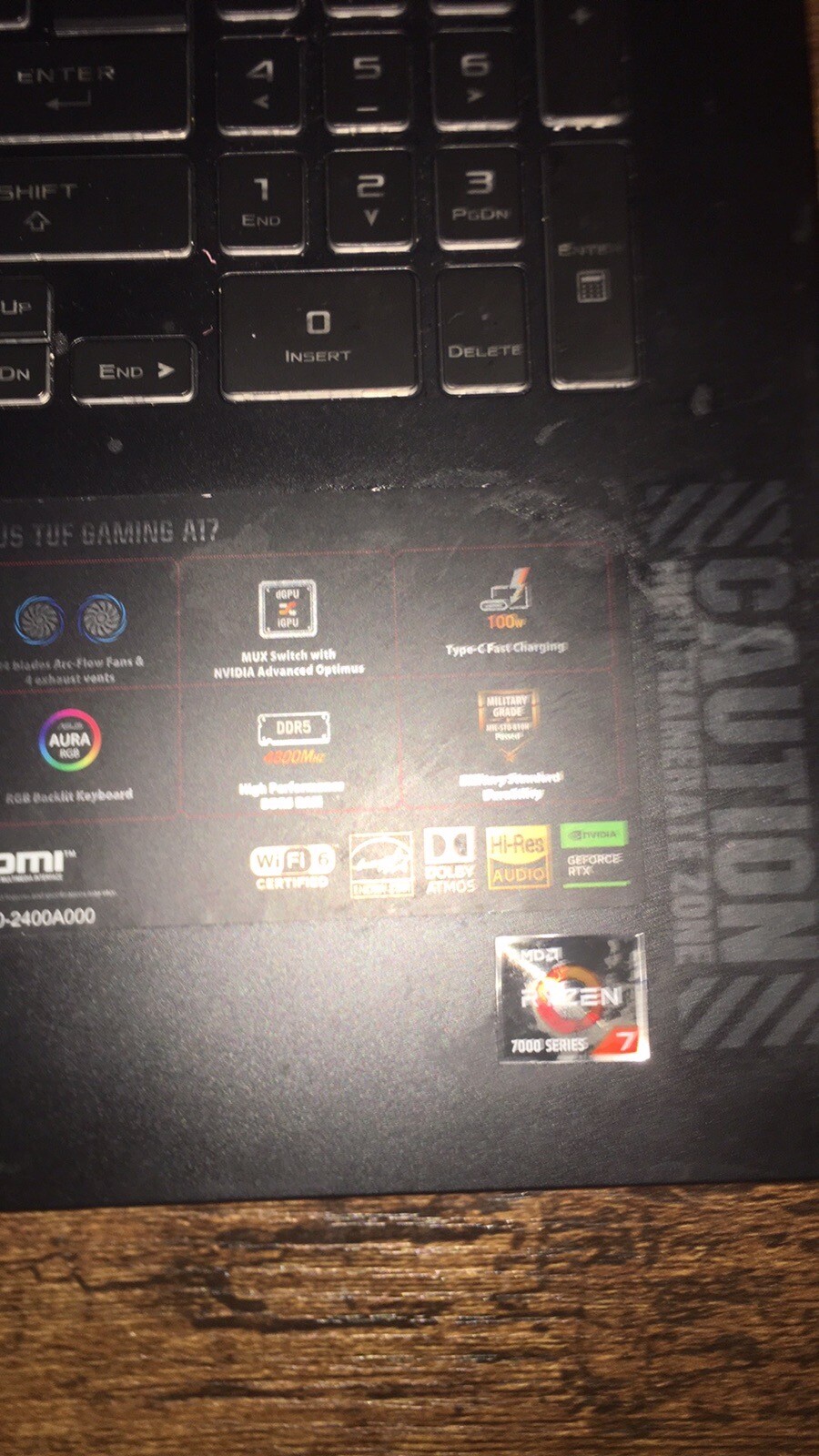 ASUS TUF Gaming F17 17.3” (1TB SSD AMD Ryzen 7 7735HS 3.2GHz 16GB RAM)…