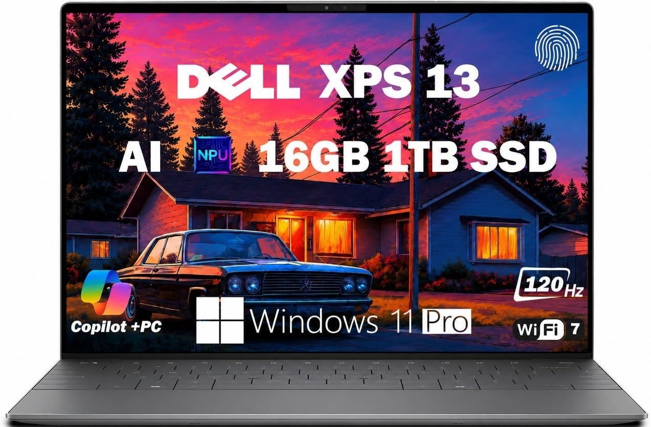 Dell XPS 13 9345 Business Laptop, Snapdragon X Elite, 16GB LPDDR5X RAM, 1TB SSD