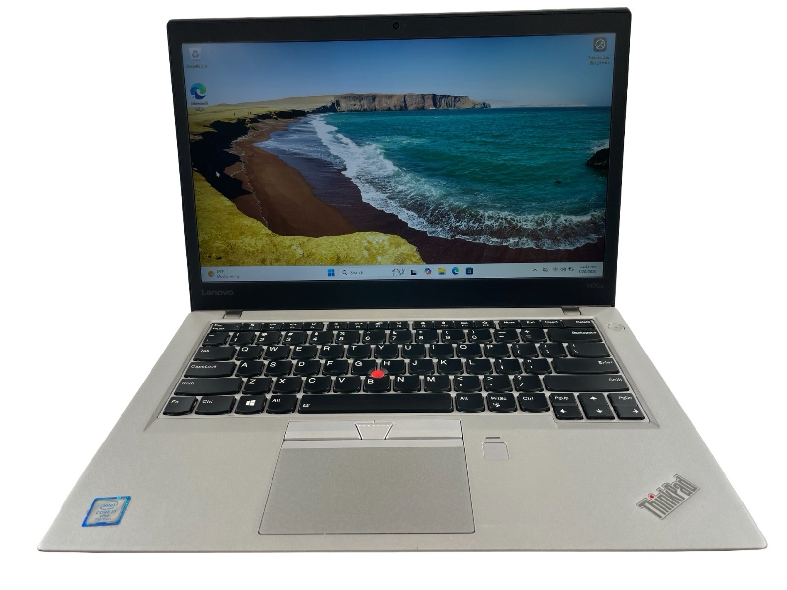 Lenovo ThinkPad T470s 14″ i7-7600U@2.80GHz 12GB RAM 500GB NVMe Win.11 Pro-No AC