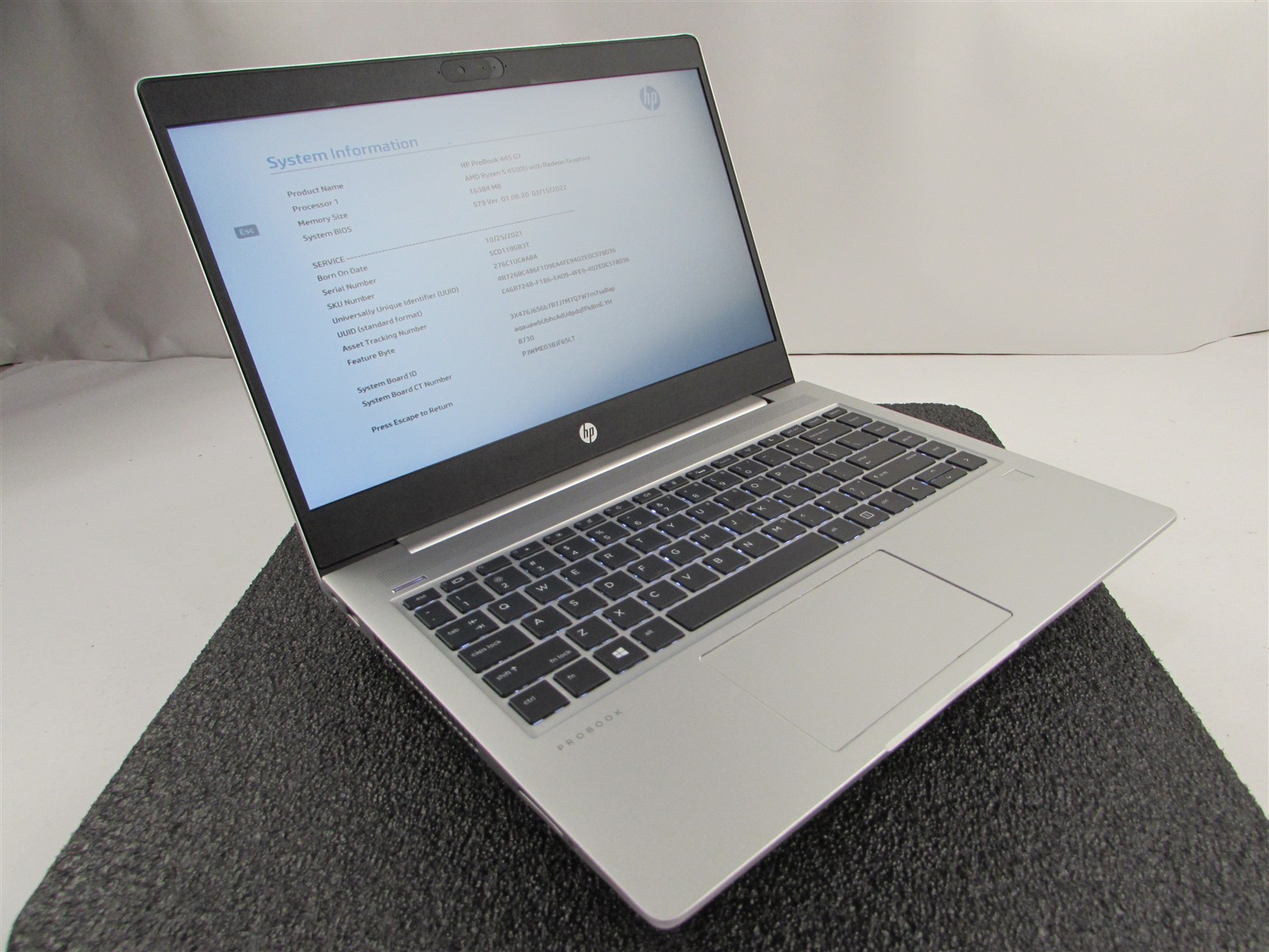 HP PROBOOK 445 (G7) 14″ FHD AMD RYZEN 5 4500U 512GB SSD 16GB RAM AMD GPU NO O.S