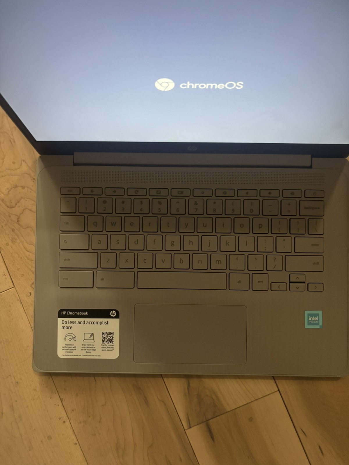 HP-14”Chromebook- Intel Celeron- 4GB-64GB eMMC -Modern Gray-WITH CHARGER NO BOX