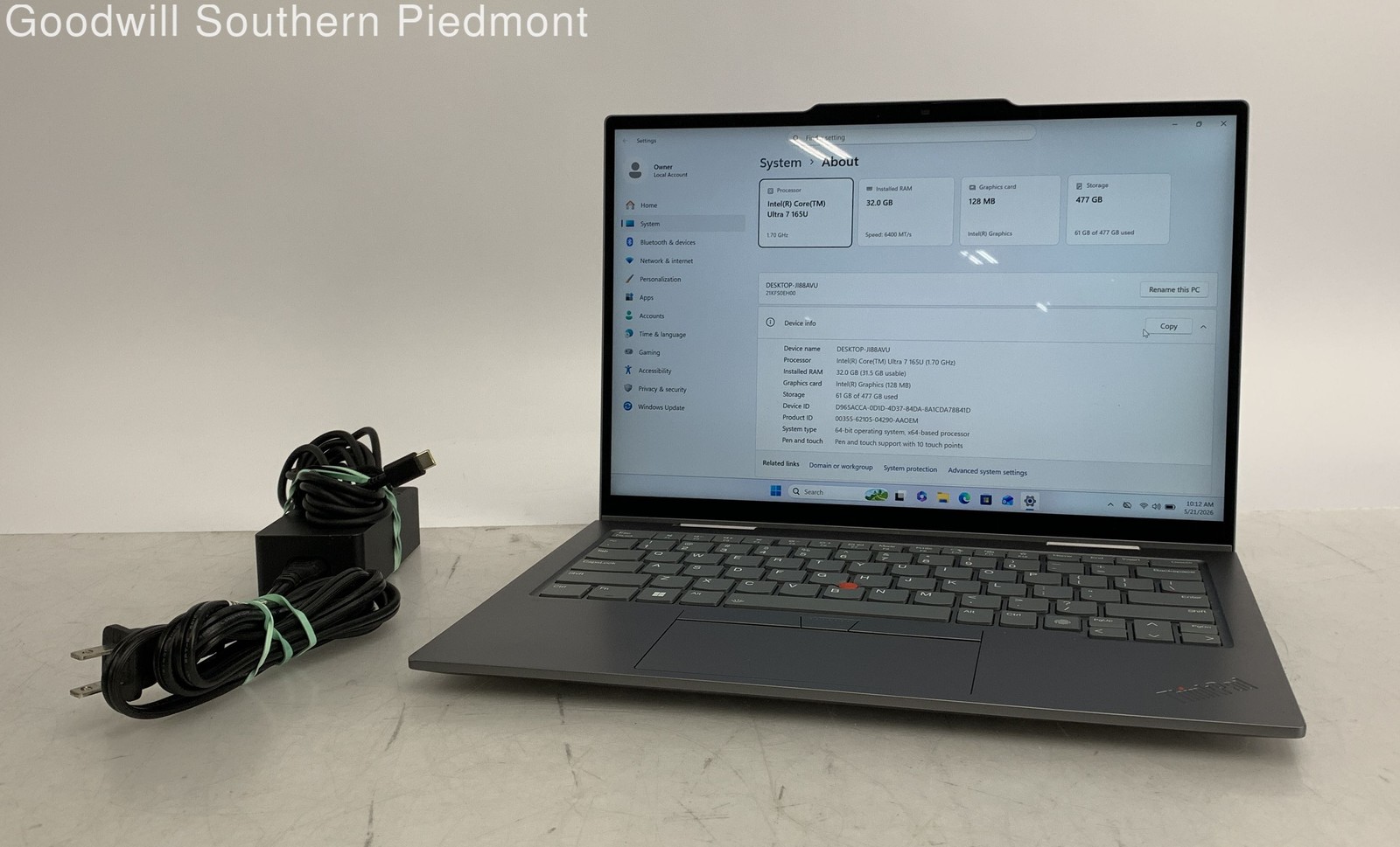Lenovo ThinkPad X1 2-in-1 Gen 9 Intel Core Ultra 7 165U 32GB RAM 512GB SSD