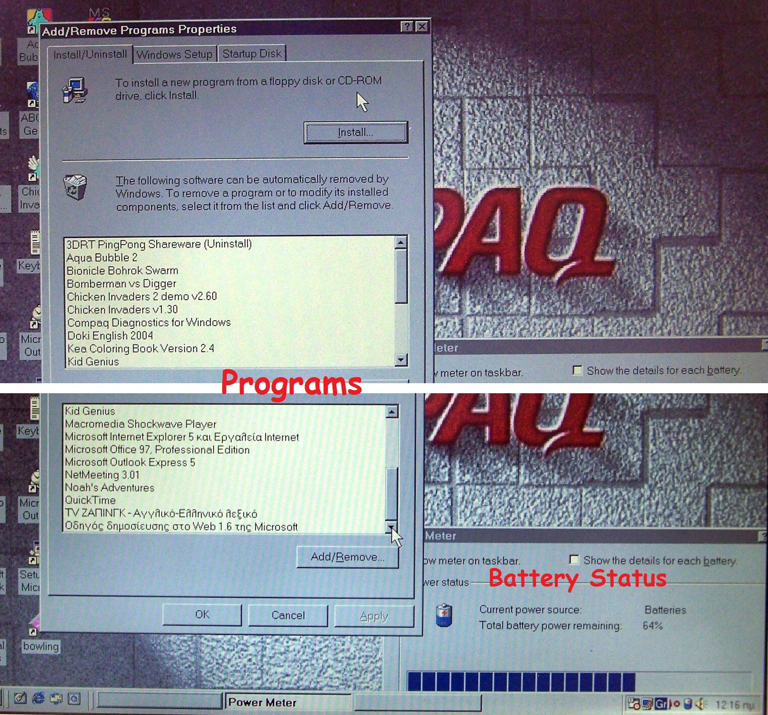 Vtg 1997 Compaq Armada 7792 Intel P2 Win-98 Serial Parallel-ΝΟ 1700 ibm dos e500
