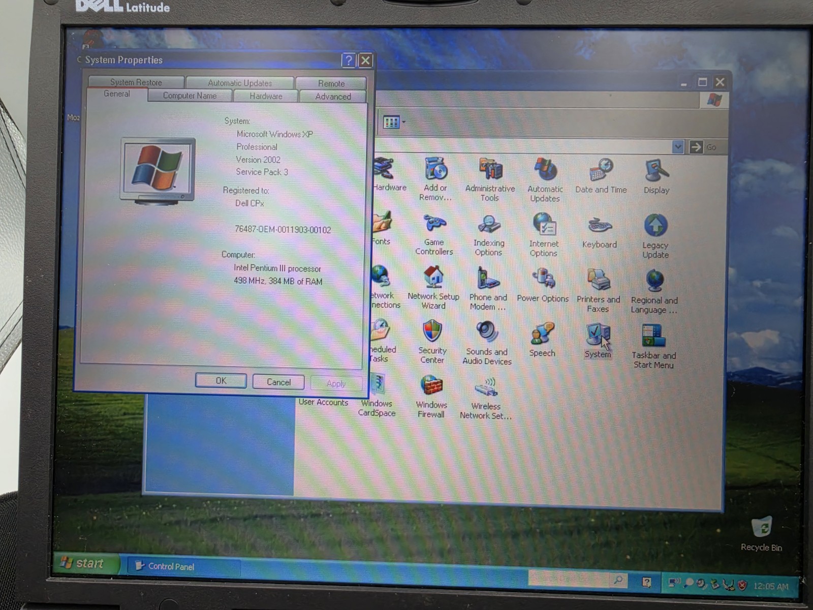Dell Latitude CPx P3 500Mhz, 384Mb RAM, Win XP, Network Card, Case And Charger!
