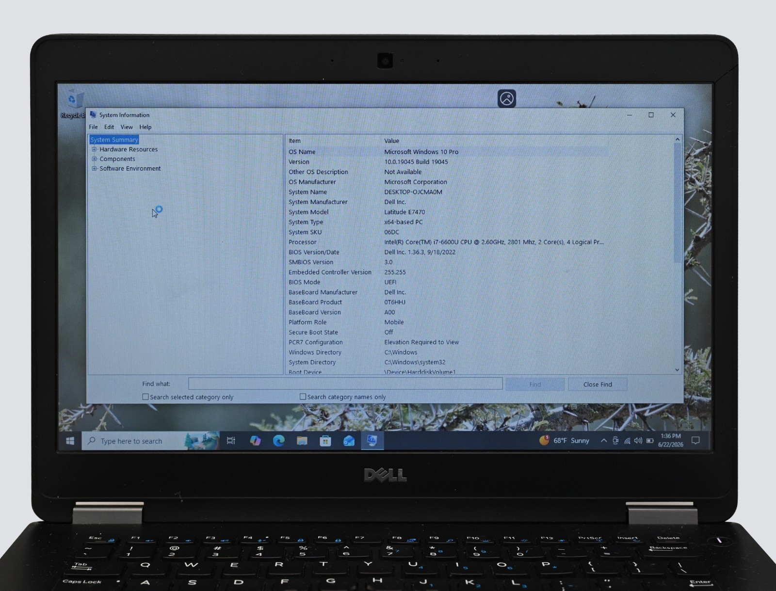 Dell Latitude E7470 i7-6600U 2.6GHz 16GB RAM 128GB SSD – Windows 10 Pro