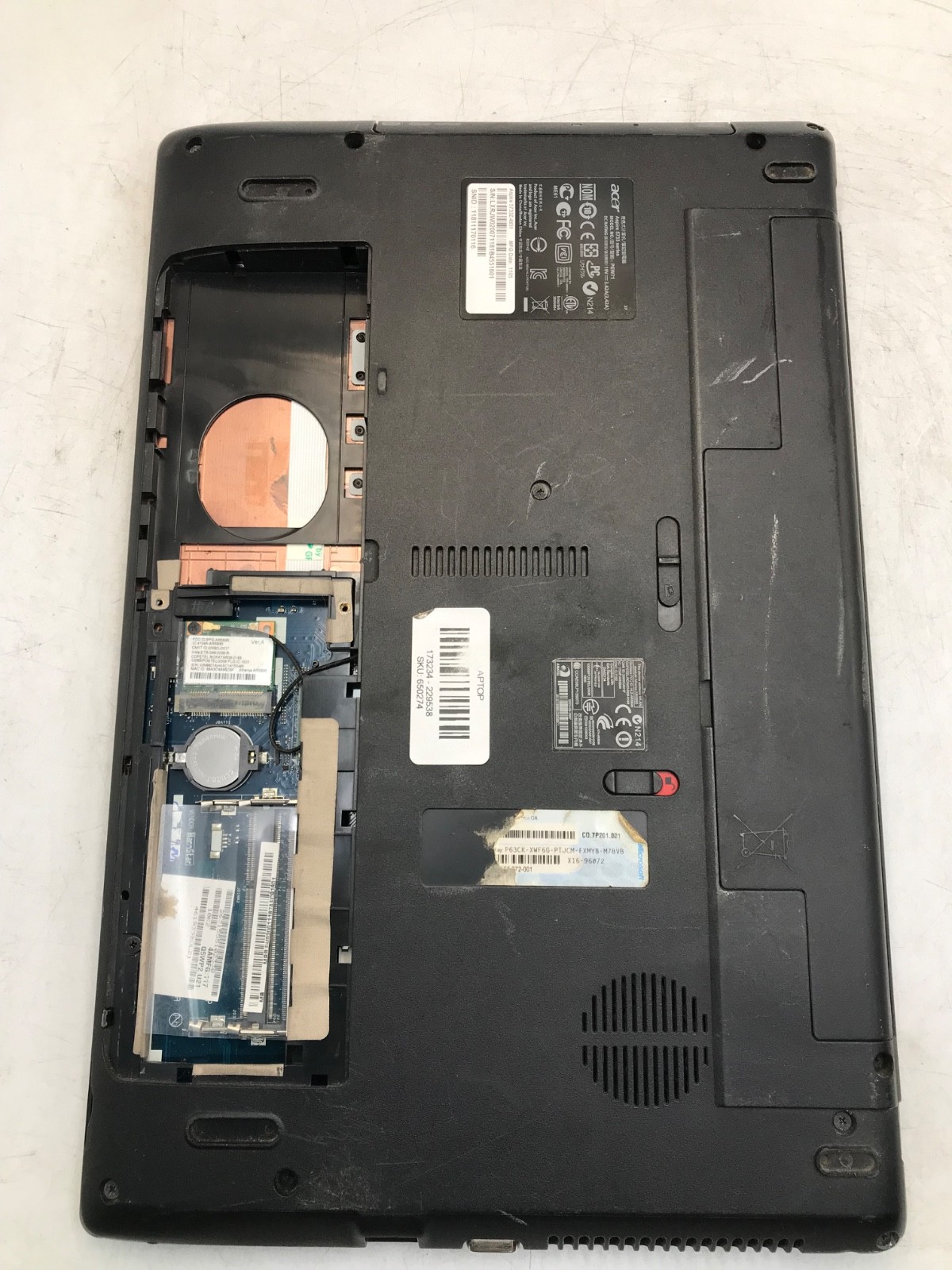 Acer Aspire 5733 Intel Core i3-370M Intel 15.6″ Laptop-NO POWER-MZ