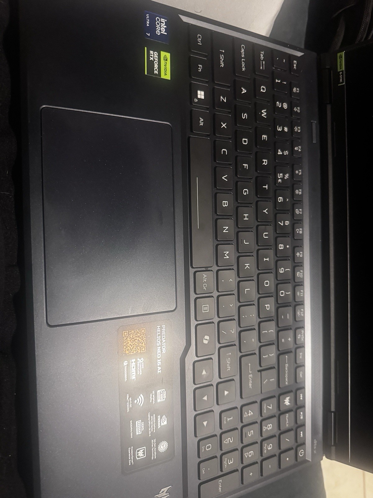 Acer Predator Helios Neo 16 QHD+ Ultra 7 255HX 16GB 1TB RTX Win11 Black