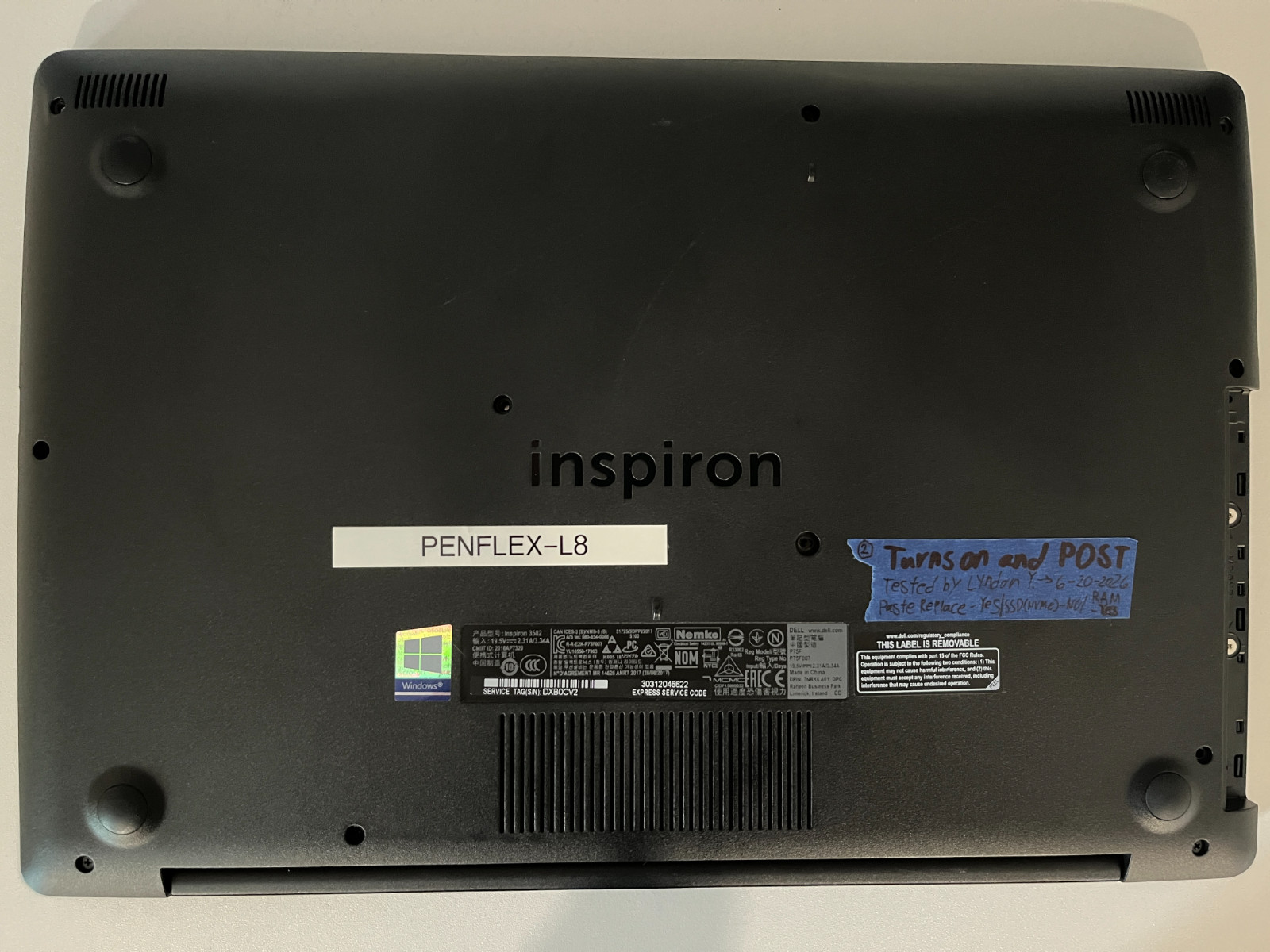 Dell Inspiron 3582 | No Charger or SSD | Read Description For More Info