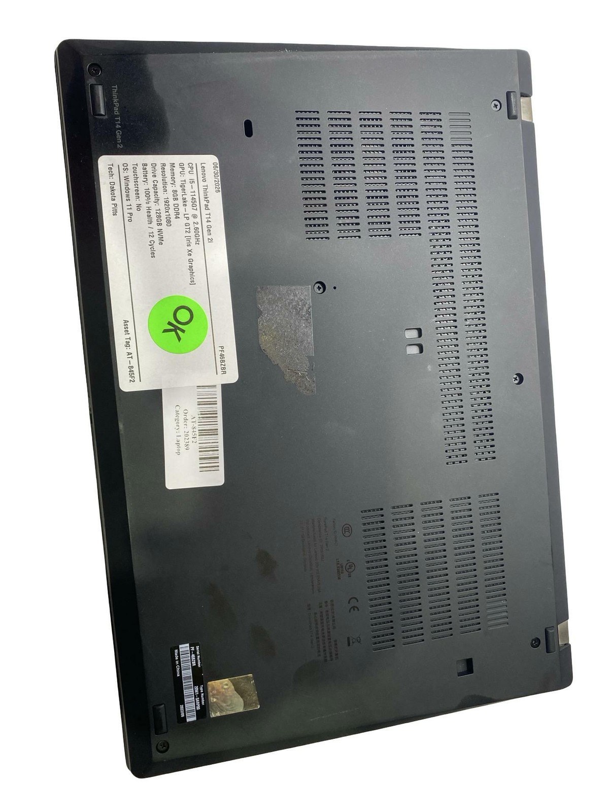 Lenovo ThinkPad T14s Gen 2i Core i5 1145G7 8GB 128GB Win11Pro
