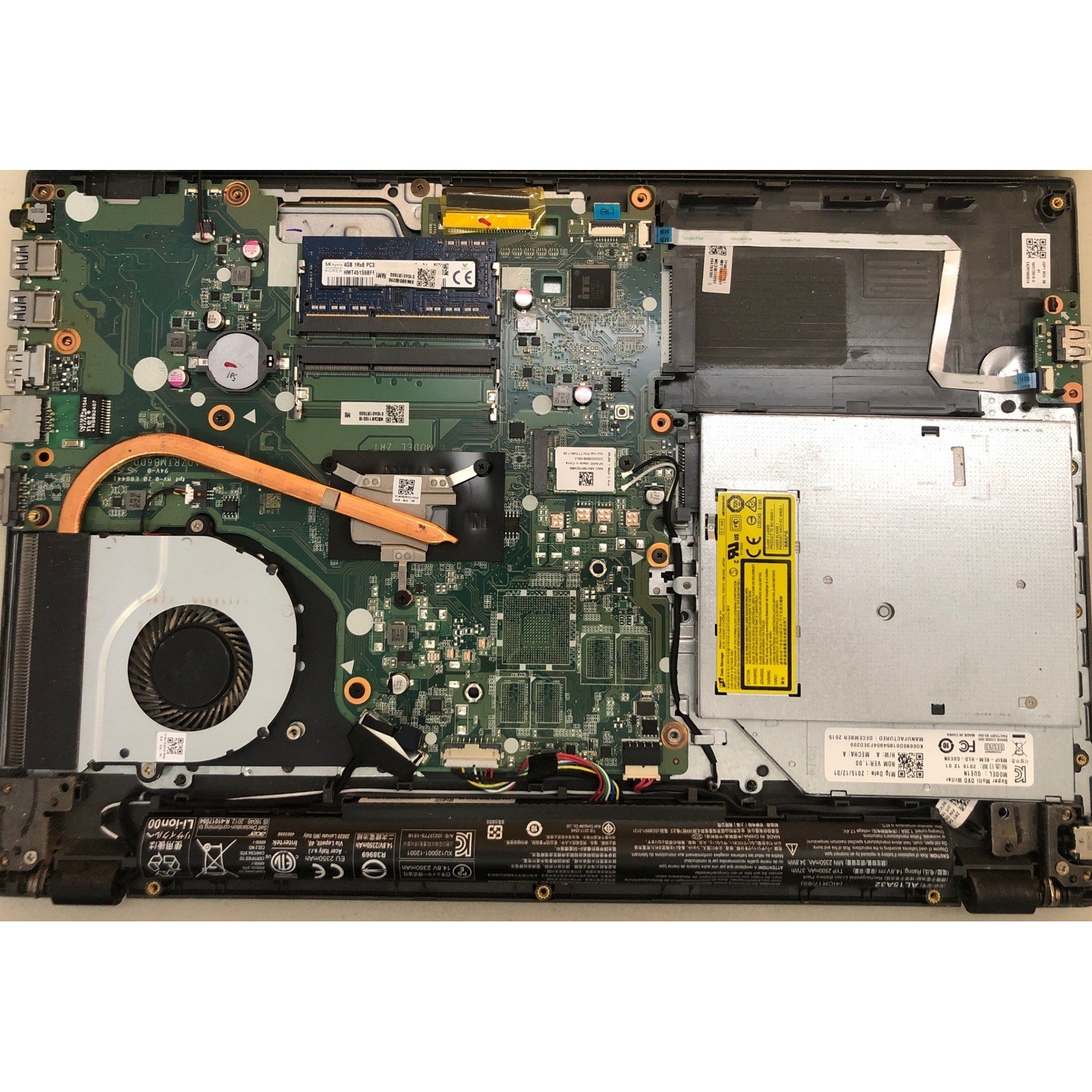 Acer Aspire E 15 E5-573-39K5 Laptop Intel Powers On No Hard Drive Parts Repair