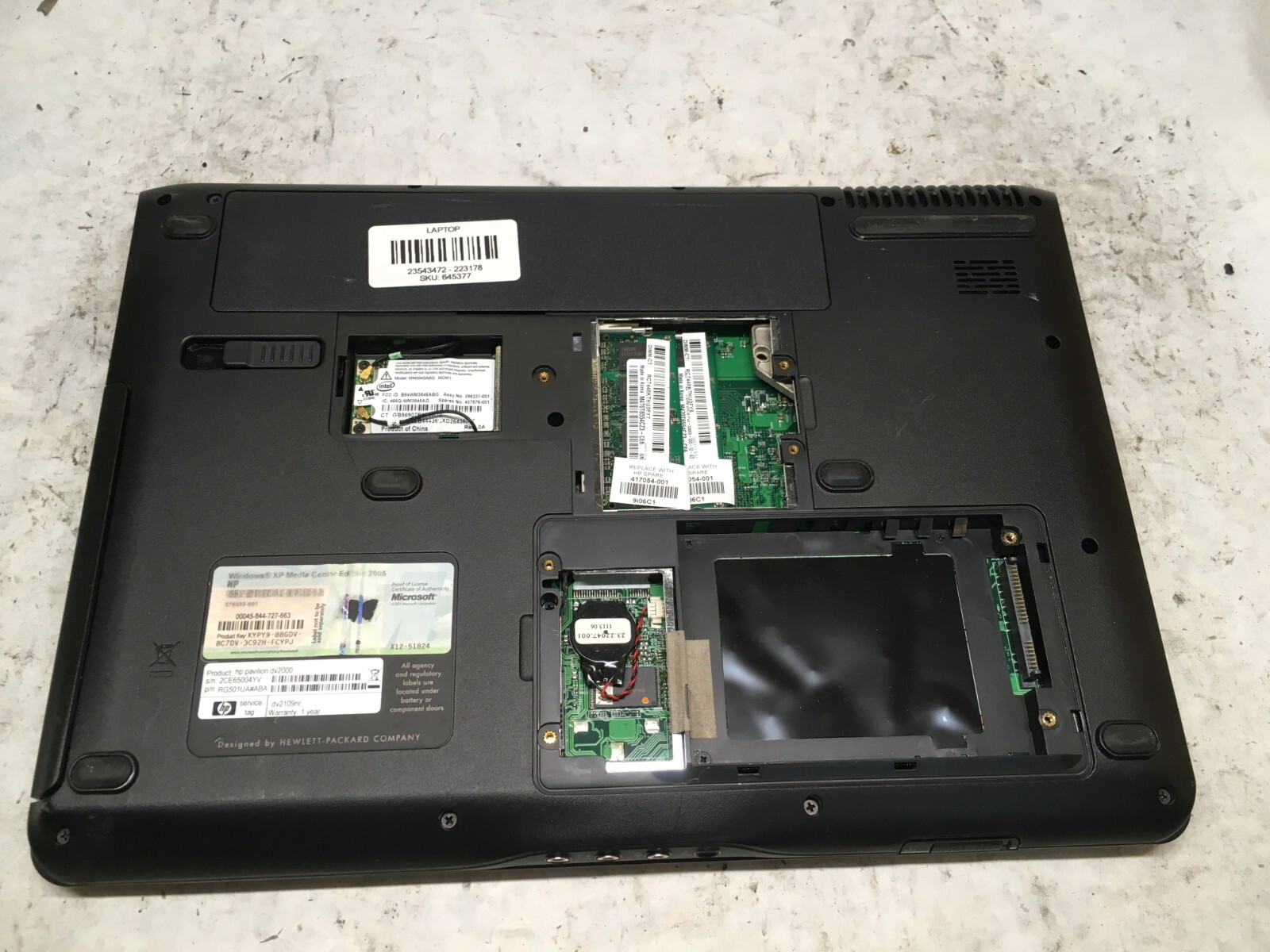 HP Pavilion dv2109nr 14″ [ AS IS / FOR PARTS] Intel T1350 @ 1.86 GHz – JZ