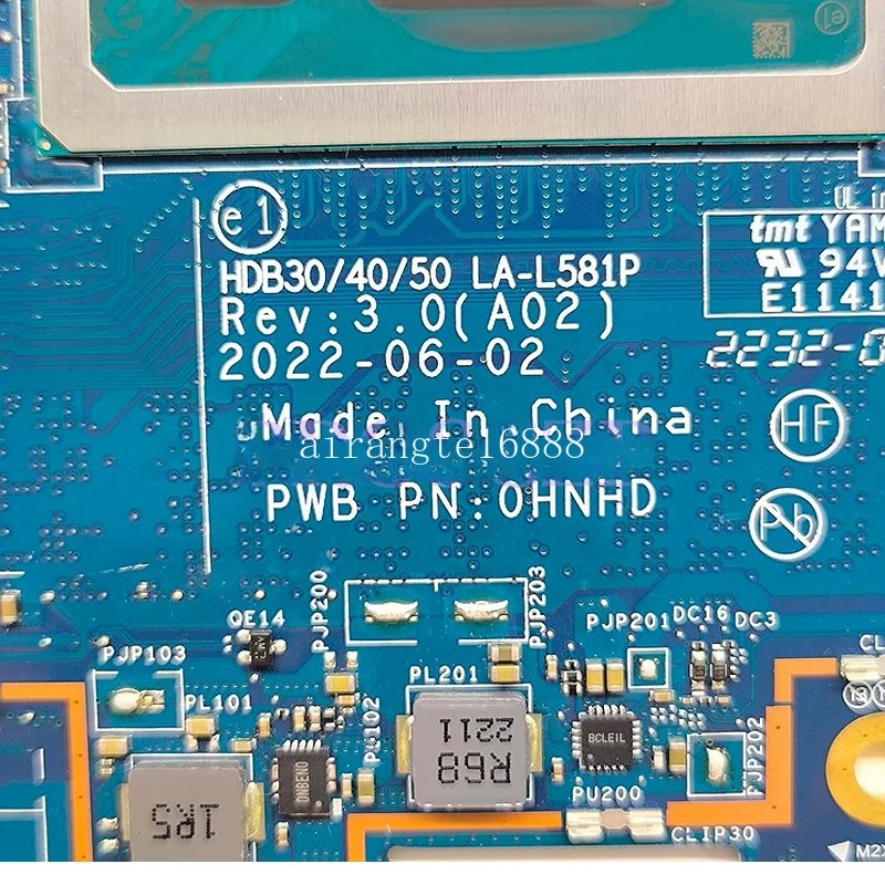 For Dell Latitude 7430 LA-L581P Motherboard W/ i5 i7-12th Gen 8GB 16GB 32GB RAM