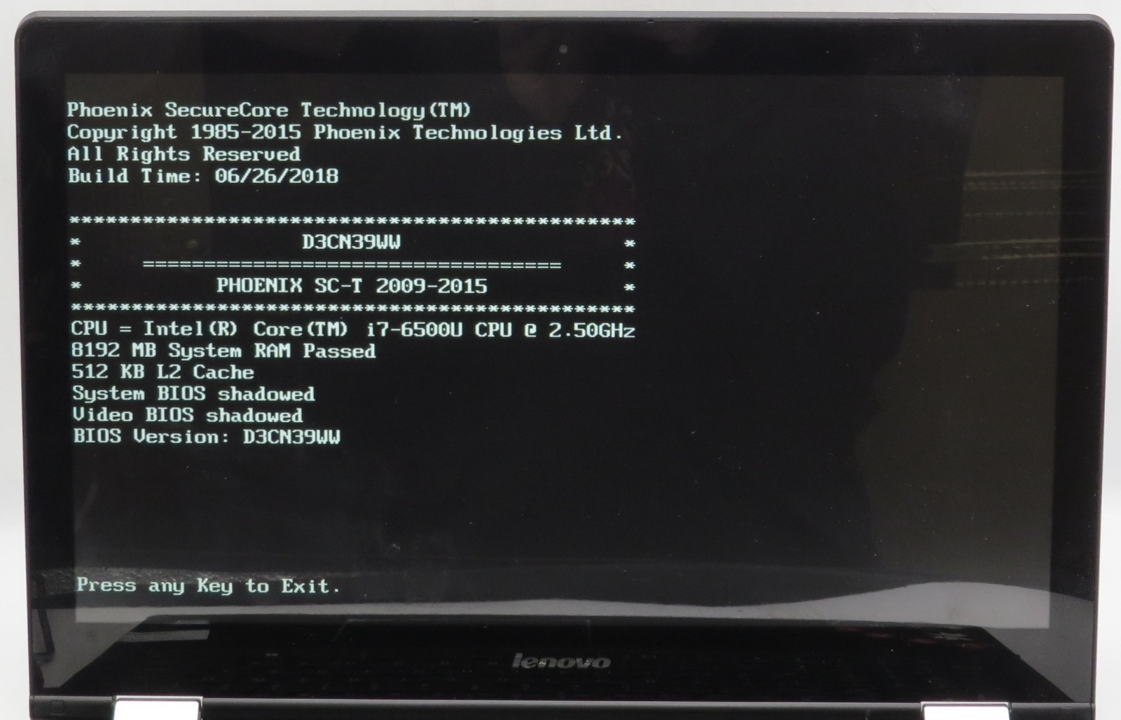 Lenovo Flex 3 | i7-6500U @ 2.50GHz | 8GB DDR3 | 15.6″ | No HDD/OS