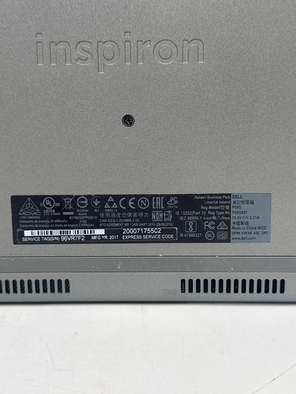 Dell Inspiron 13 5378 2-in-1 i3 7th Gen 16GB 1TB Touch Laptop *FOR PARTS*