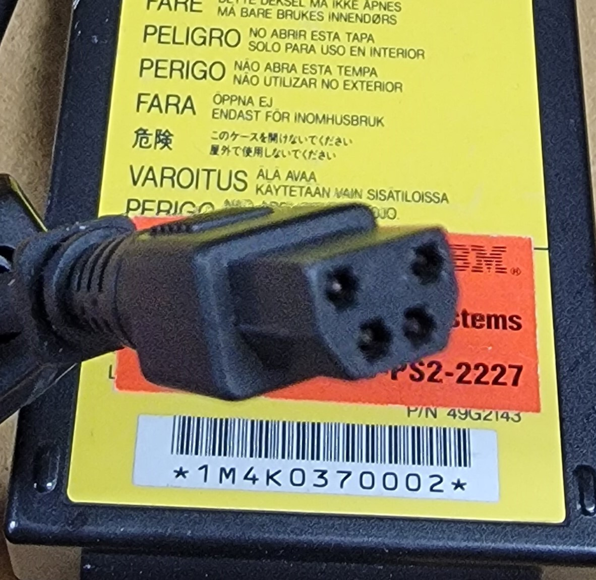 1994 IBM ThinkPad 360CE BROKEN LCD WITH GENUINE AC ADAPTER P/N: 49G2192