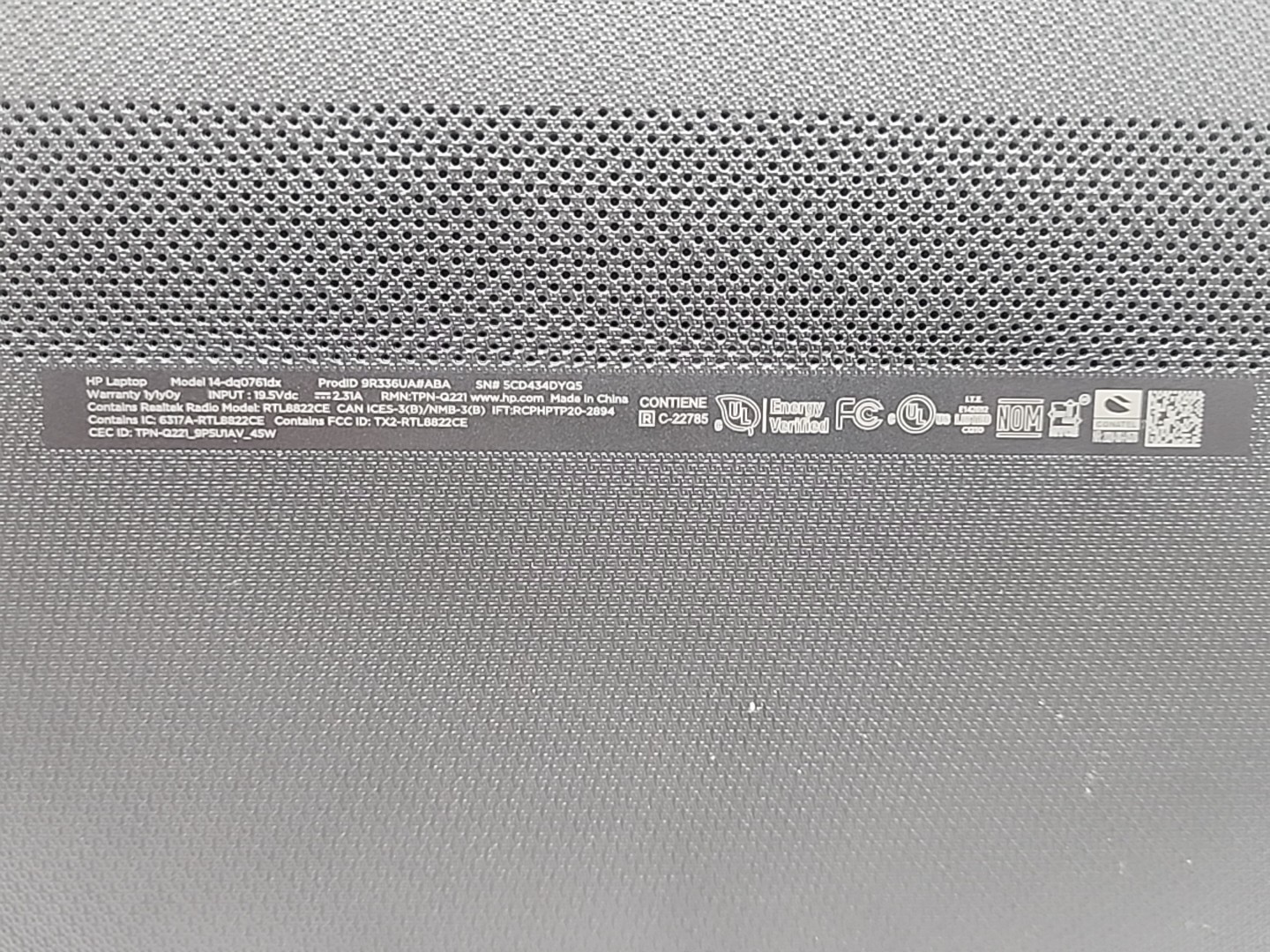 HP 14-dq0761dx 14 Inch Celeron N4120 SSD FOR PARTS