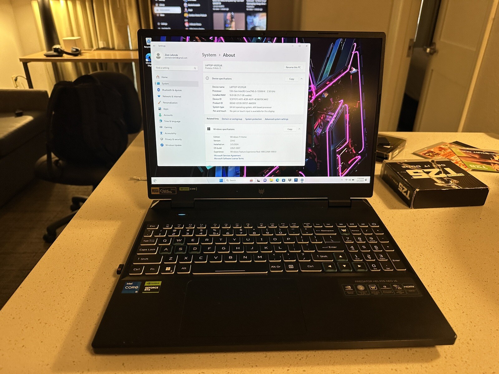 Acer Predator Helios Neo 16 PHN16-71 16″ (512GB SSD, Intel Core i5 13th Gen.,…