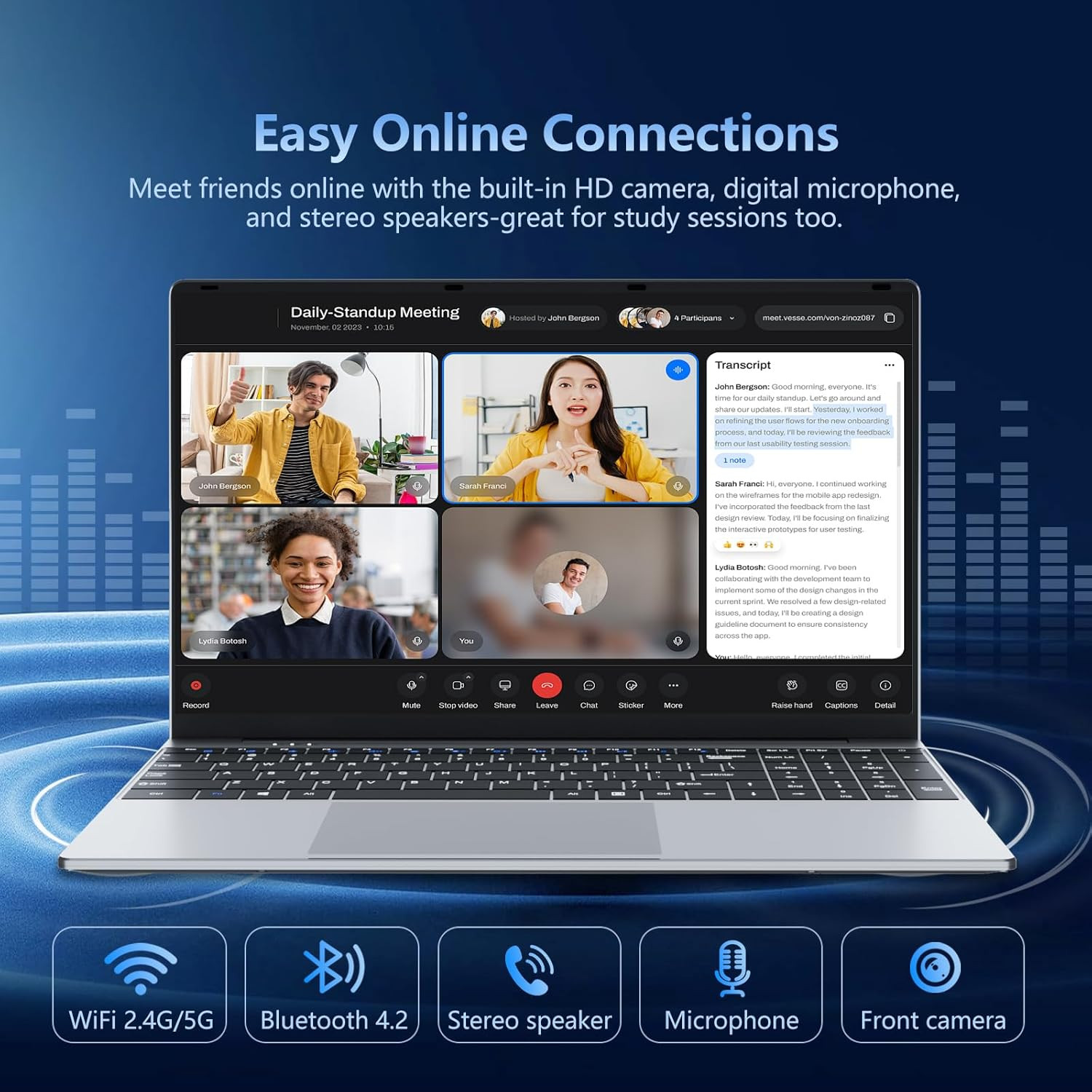 Laptop, 15.6 Inch Laptop Computer Core I5-7Y54(Up to 3.20 Ghz), Win 11 Pro Lap T