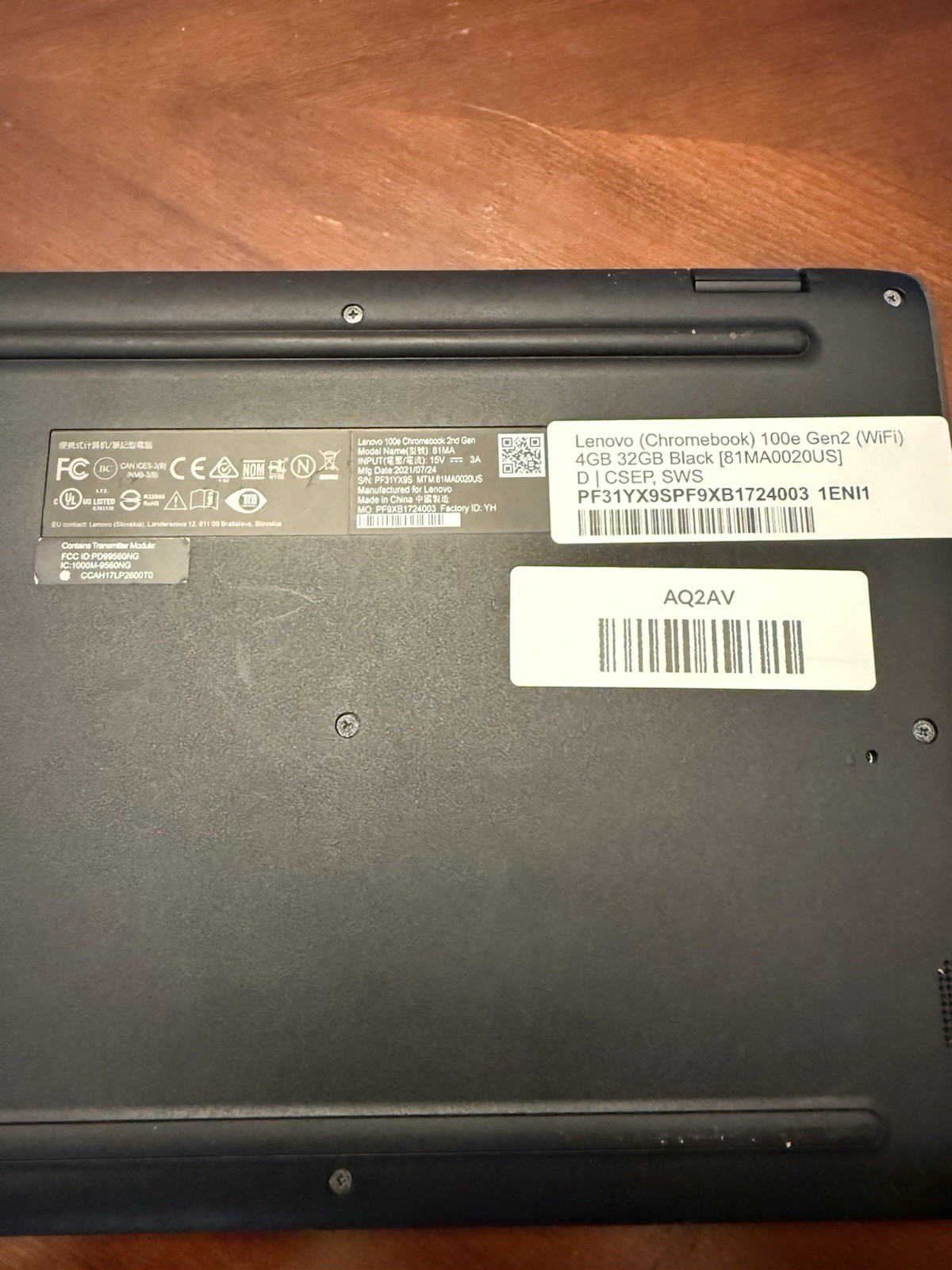 Lenovo Chromebook 100e 2nd Gen 11.6″ 4GB 32GB, Black