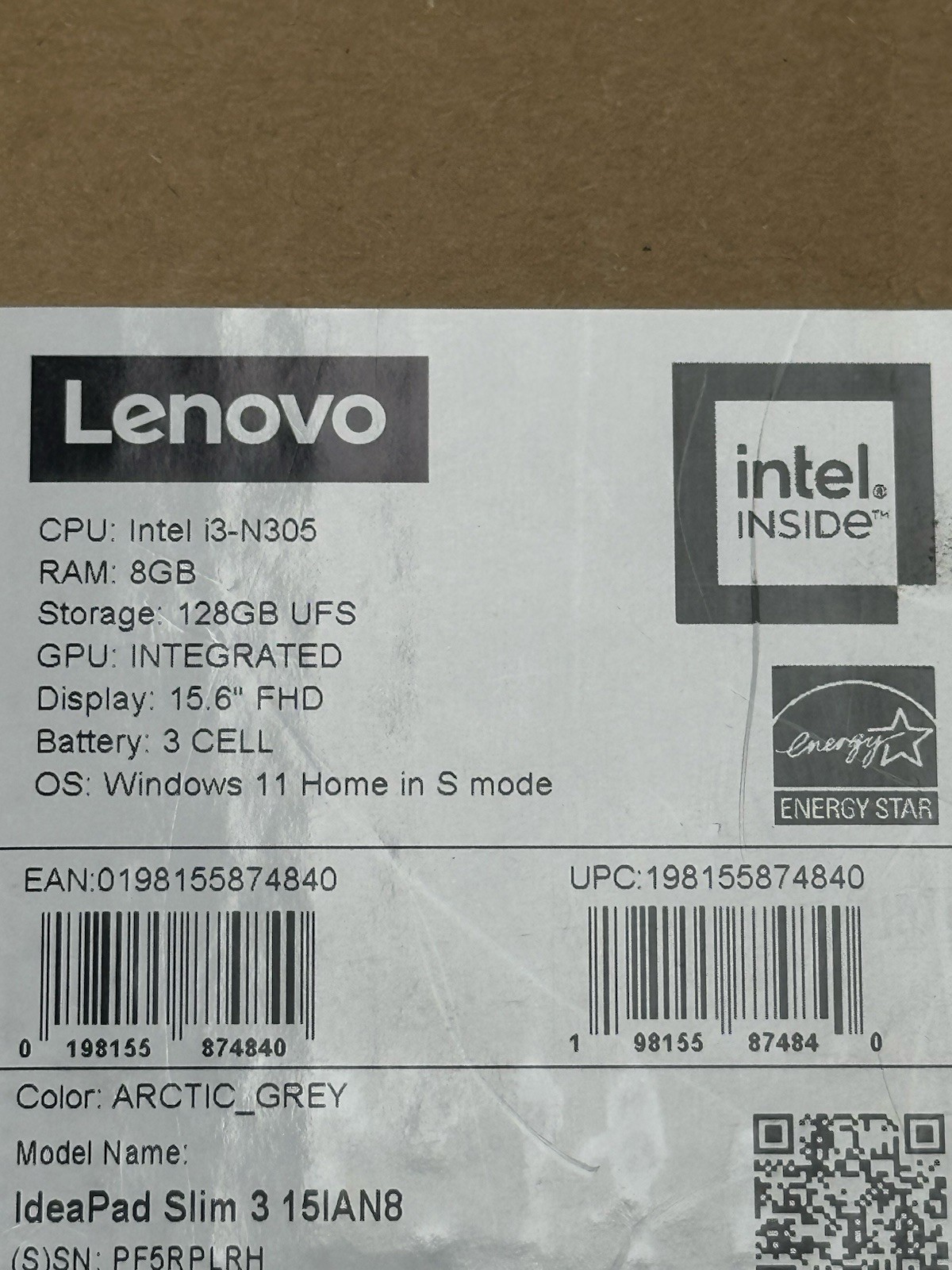 Windows 11 Lenovo IdeaPad Slim 3 15IAN8 Laptop 15.6″ – New