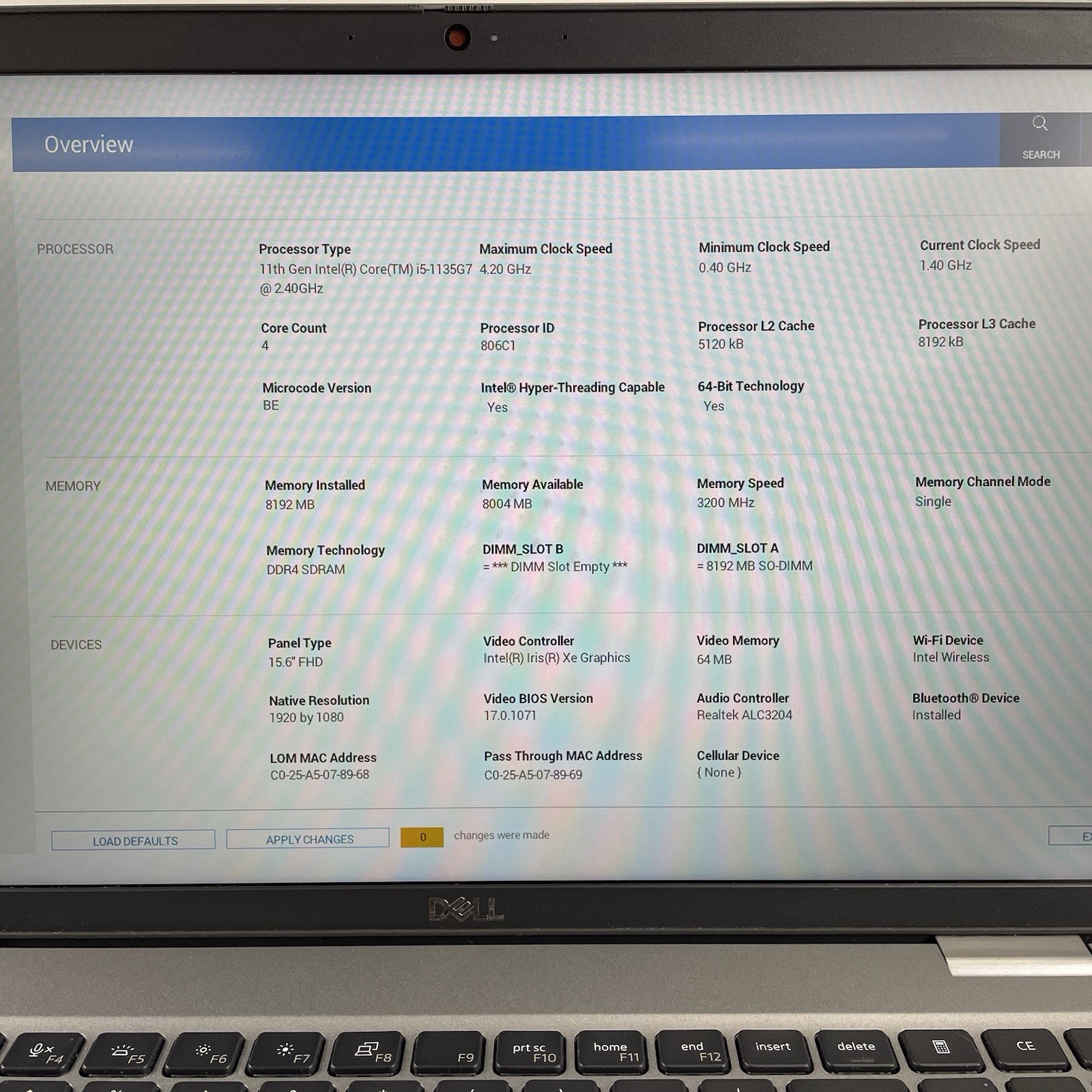 Dell Latitude 5520 15.6″ i5-1135G7 2.40 GHz 8 GB RAM No SSD/OS/AC/Battery – READ