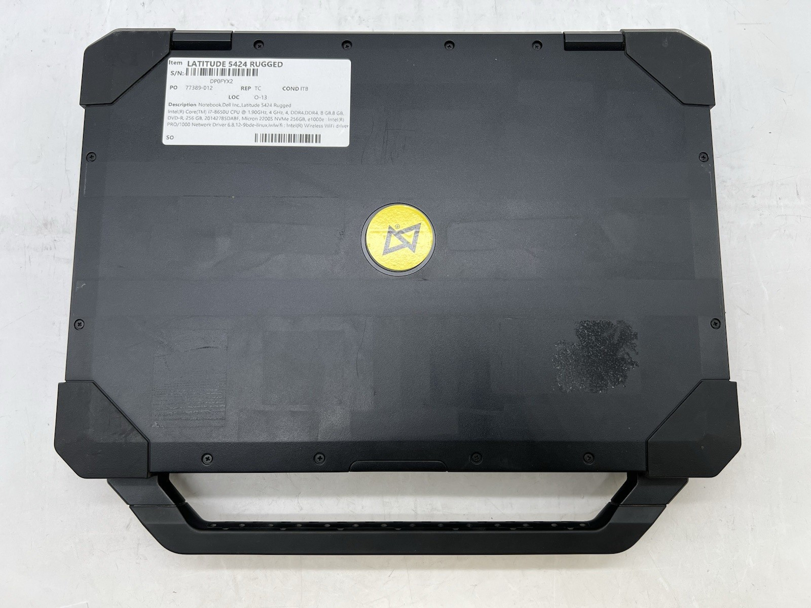 Dell Latitude 5424 Rugged, i7-8650U, 1.90GHz, 16GB RAM, 256GB NVMe-No OS/Charger