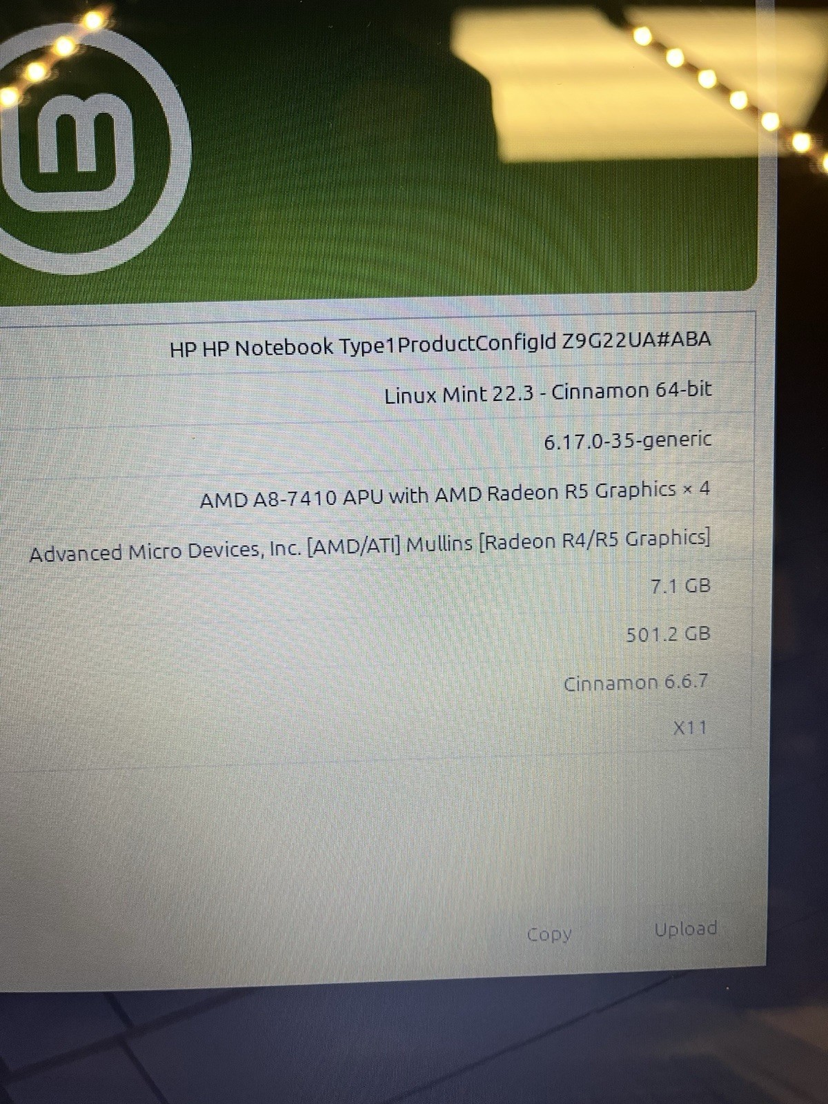 HP Notebook 17″ 17-y012nr AMD A8-7410 Radeon R5 8gb 500gb W/charger Dead Battery