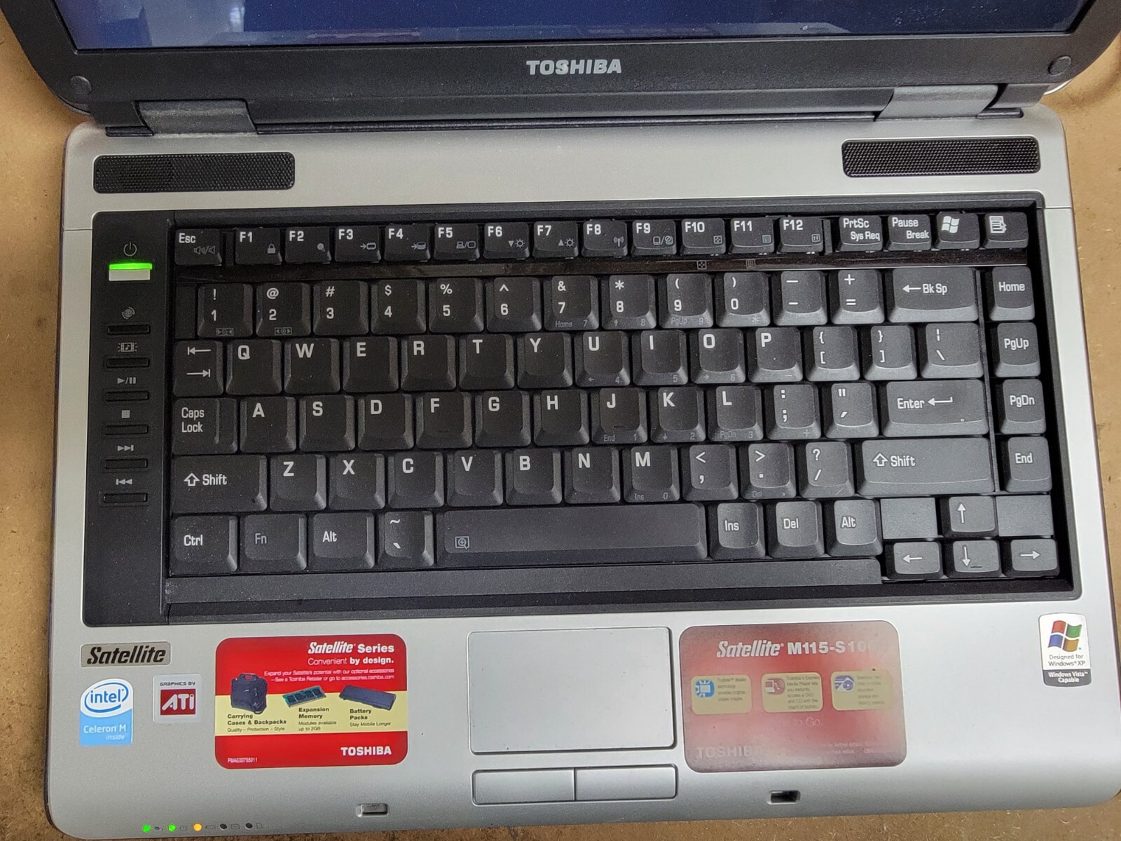 TOSHIBA SATELLITE M115-S1064 – 15.6″ Laptop – Sold for parts