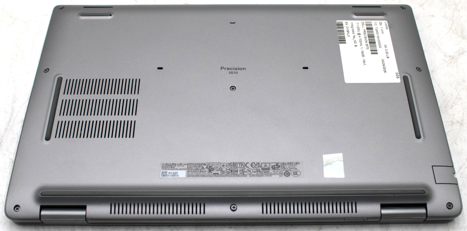 15.6″ Dell Precision 3570 Laptop i7-1255U 4.70GHz 16GB DDR5 RAM 512GB SSD Win 11