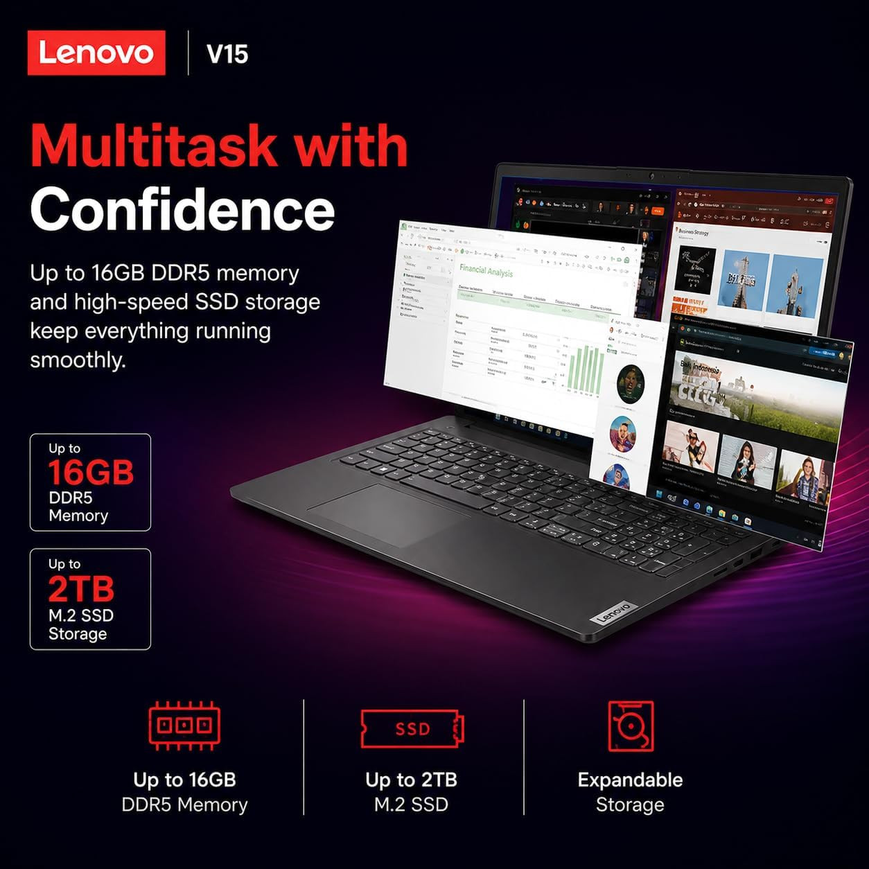 2026 New V15 Business and Student Laptop, Ryzen 3 7320U(Outperforms Intel I7-106