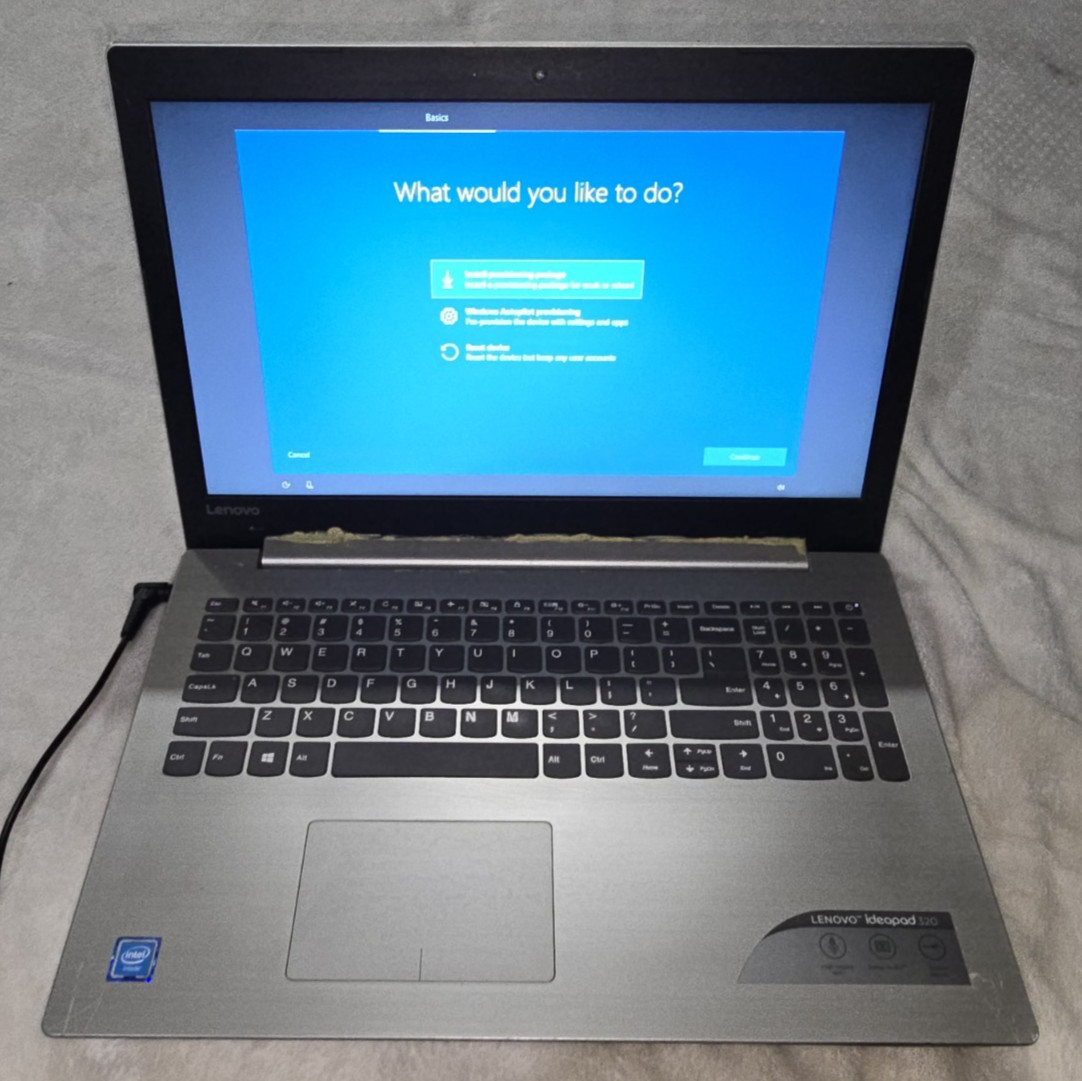 Lenova Idea Pad 320-15 /IAP Laptop Computer SILVER w/ Power Adapter Works READ