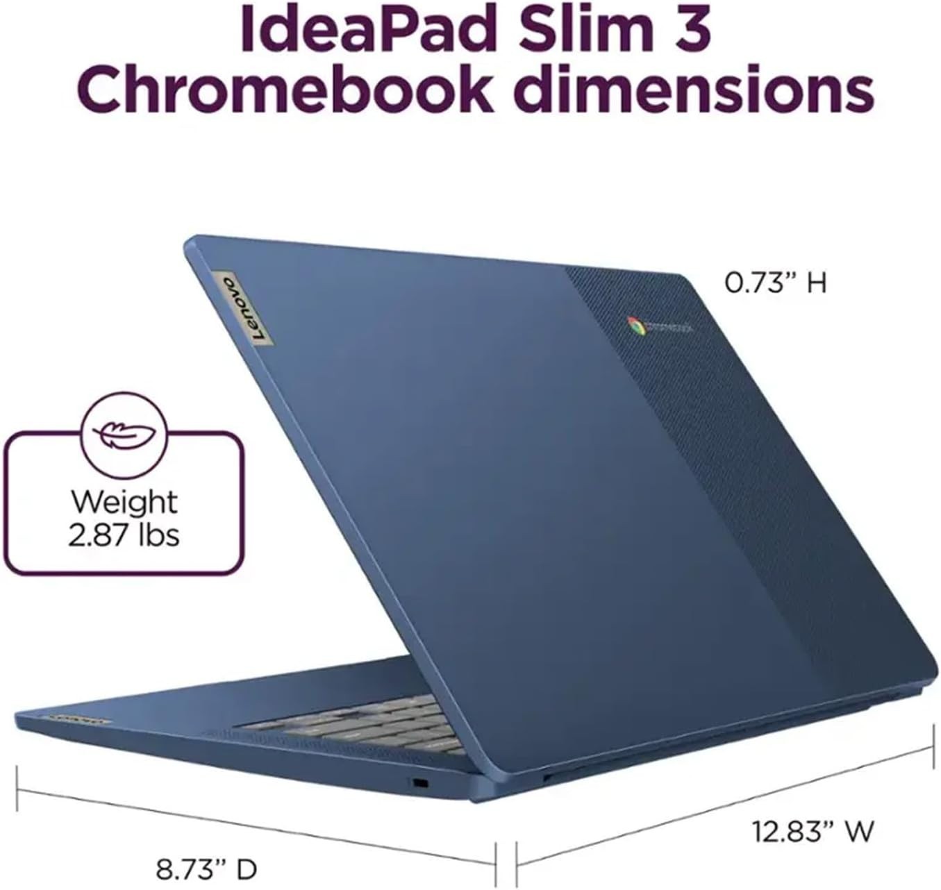 Lenovo IdeaPad Slim 3 Chromebook,14″ FHD Business Laptop, 4GB RAM, 64GB eMMC