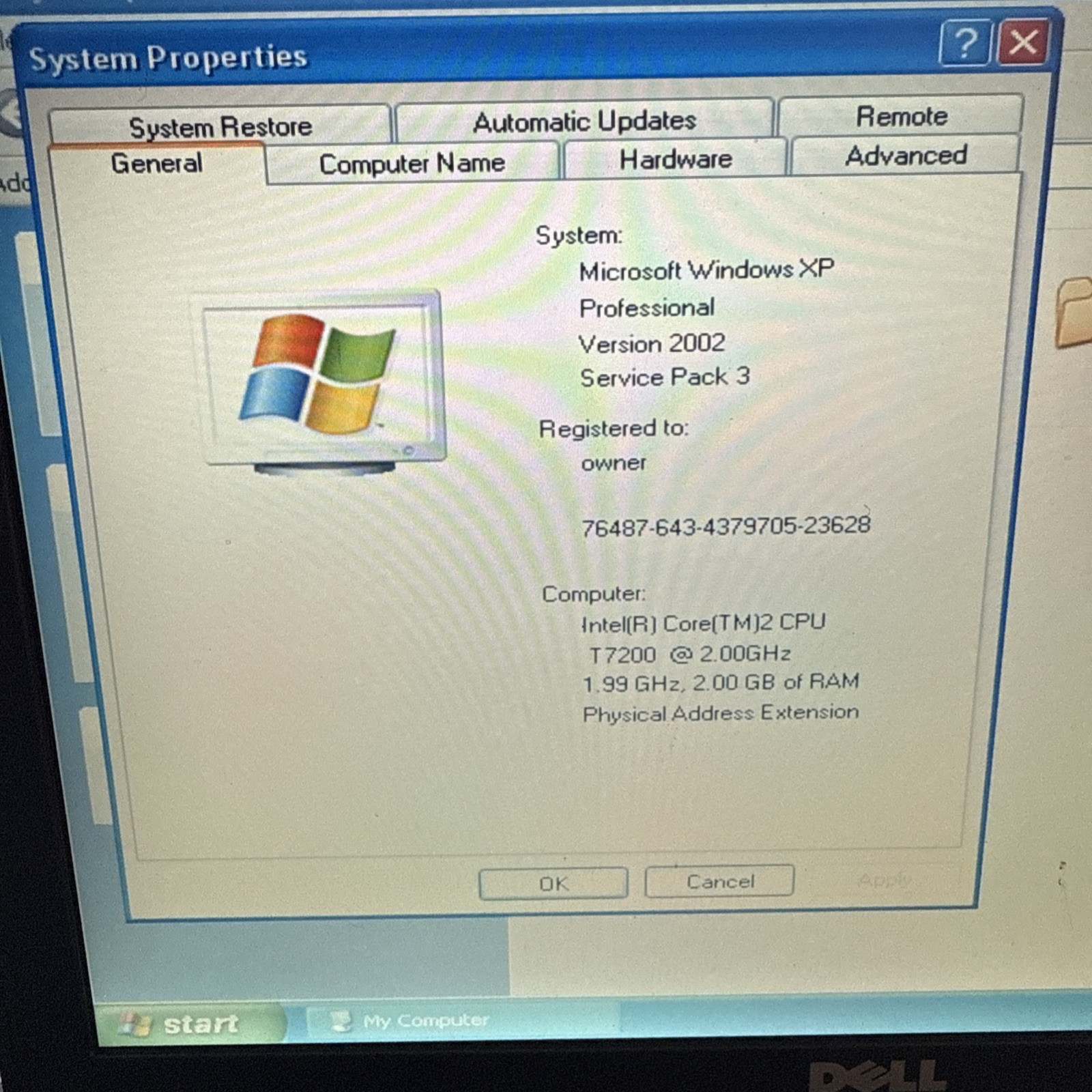 Dell Latitude D630 Laptop Duo 2, 2GB RAM , 120GBHD Win XP NO BATTERY