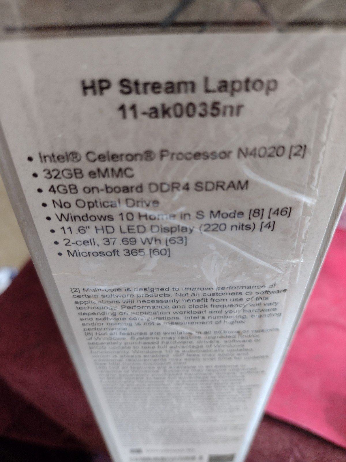 HP Stream 11-ak0035nr Intel Celeron N4020 1.1-2.6Ghz/4GB/32GB/11.6″ NICE NEW BAT
