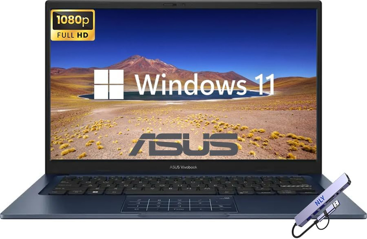 ASUS 14″ FHD IPS LED Business and Student Laptop Computer, 16GB RAM 256GB SSD, I