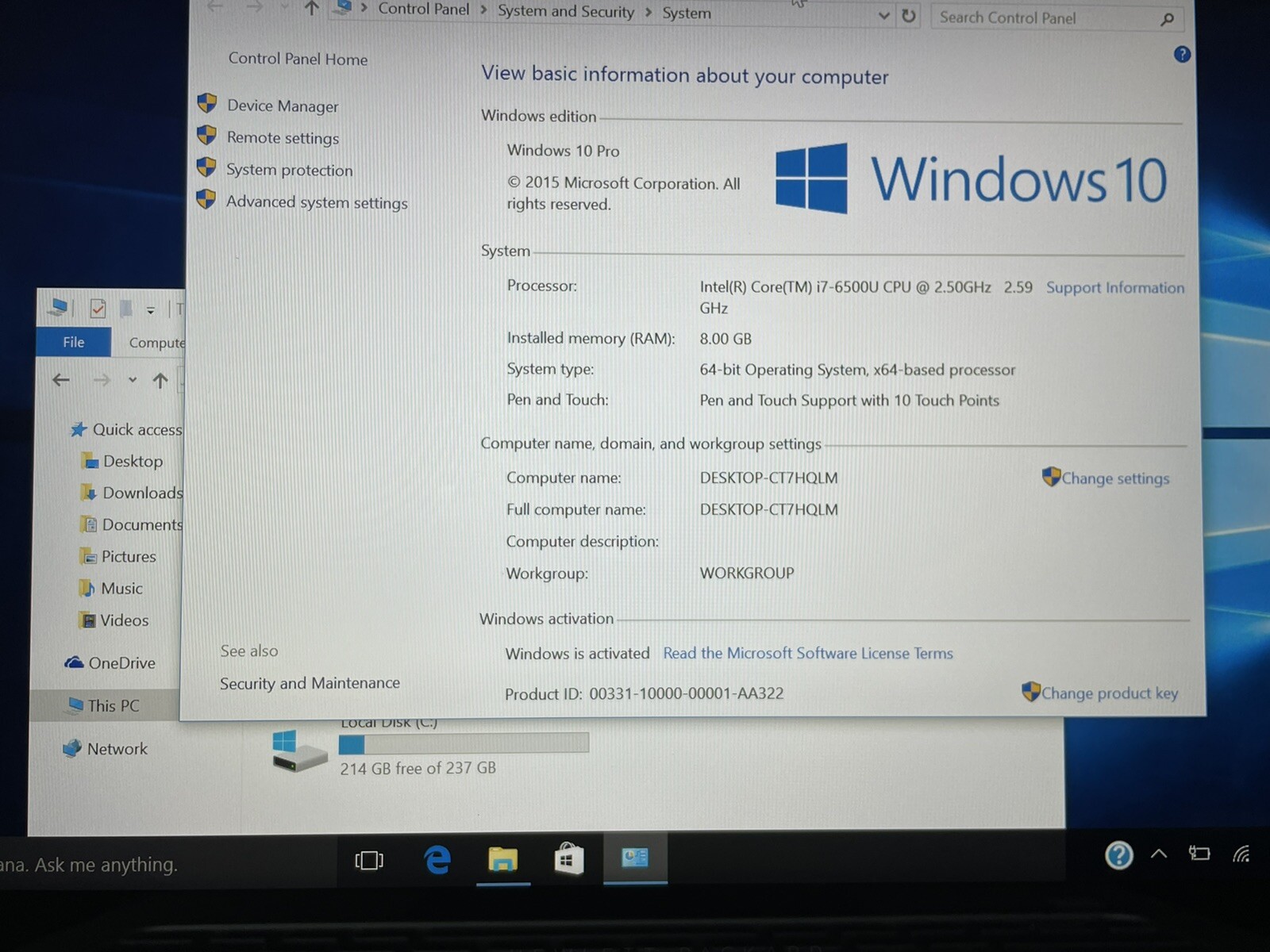 HP Spectre x360 Convertible Laptop 13.3″ Intel i7-6500U 8G 256G SSD Touchscreen