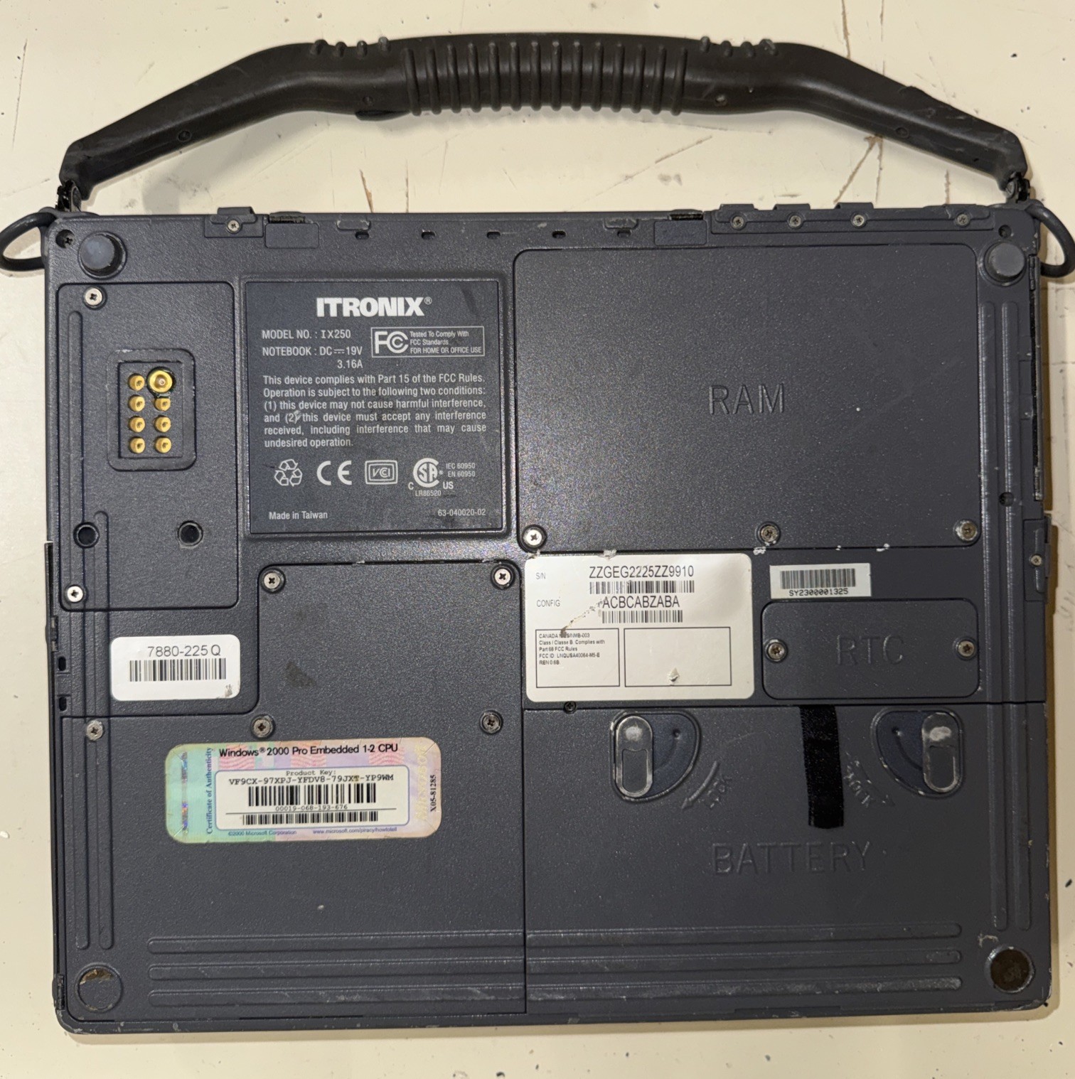 Vintage Military General Dynamics Itronix GoBook IX250 Laptop No Charger Untest
