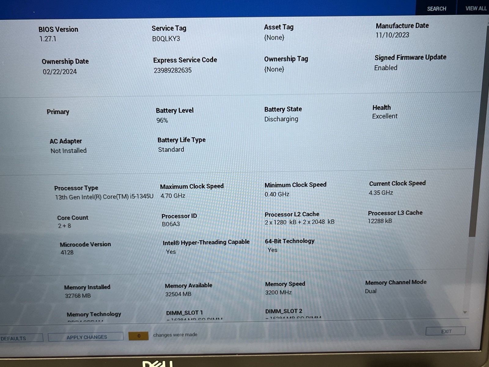 DELL LATITUDE 5540 I5-1345U 15.6″ 8-32GB RAM(config) 512GB NVMe Win11 Pro Touch