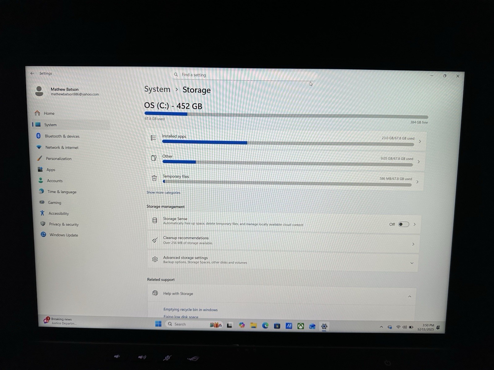 ASUS ROG Zephyrus M16 GU603 165Hz QHD+ 2021 2.5 GHz I9-11900H 16GB 1TB RTX 3060