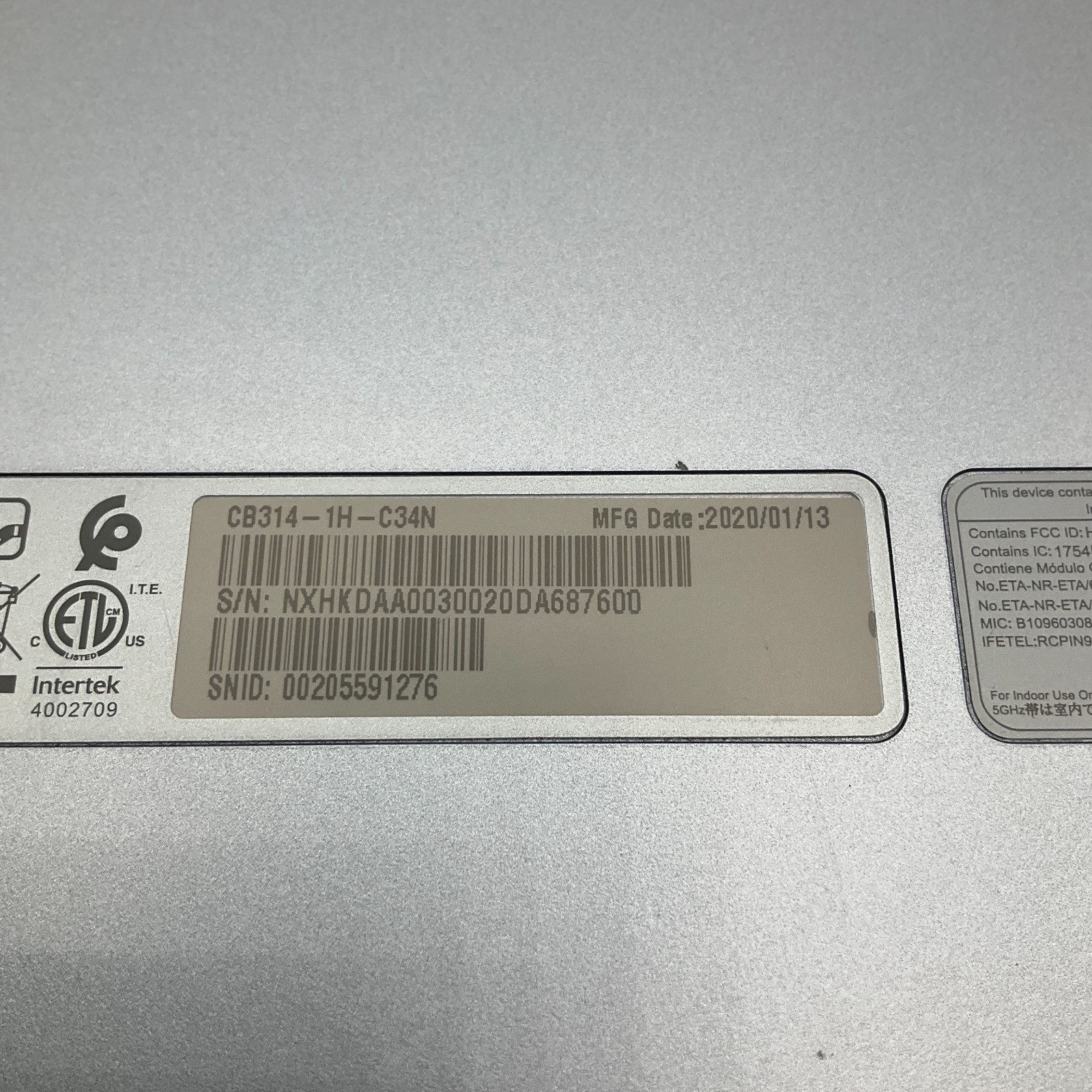 Acer Chromebook N19Q2 14″ Intel Celeron N4000 4GB RAM 64GB Storage Blue