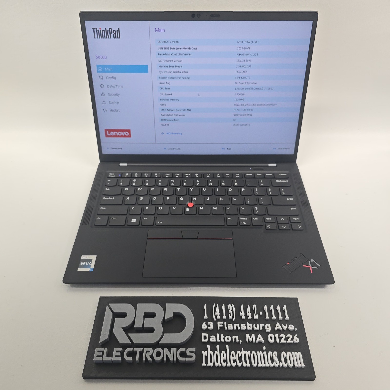 Lenovo ThinkPad X1 Carbon Gen 11 FHD+ Touch I7-1355U 16GB 512 NO OS W/AC